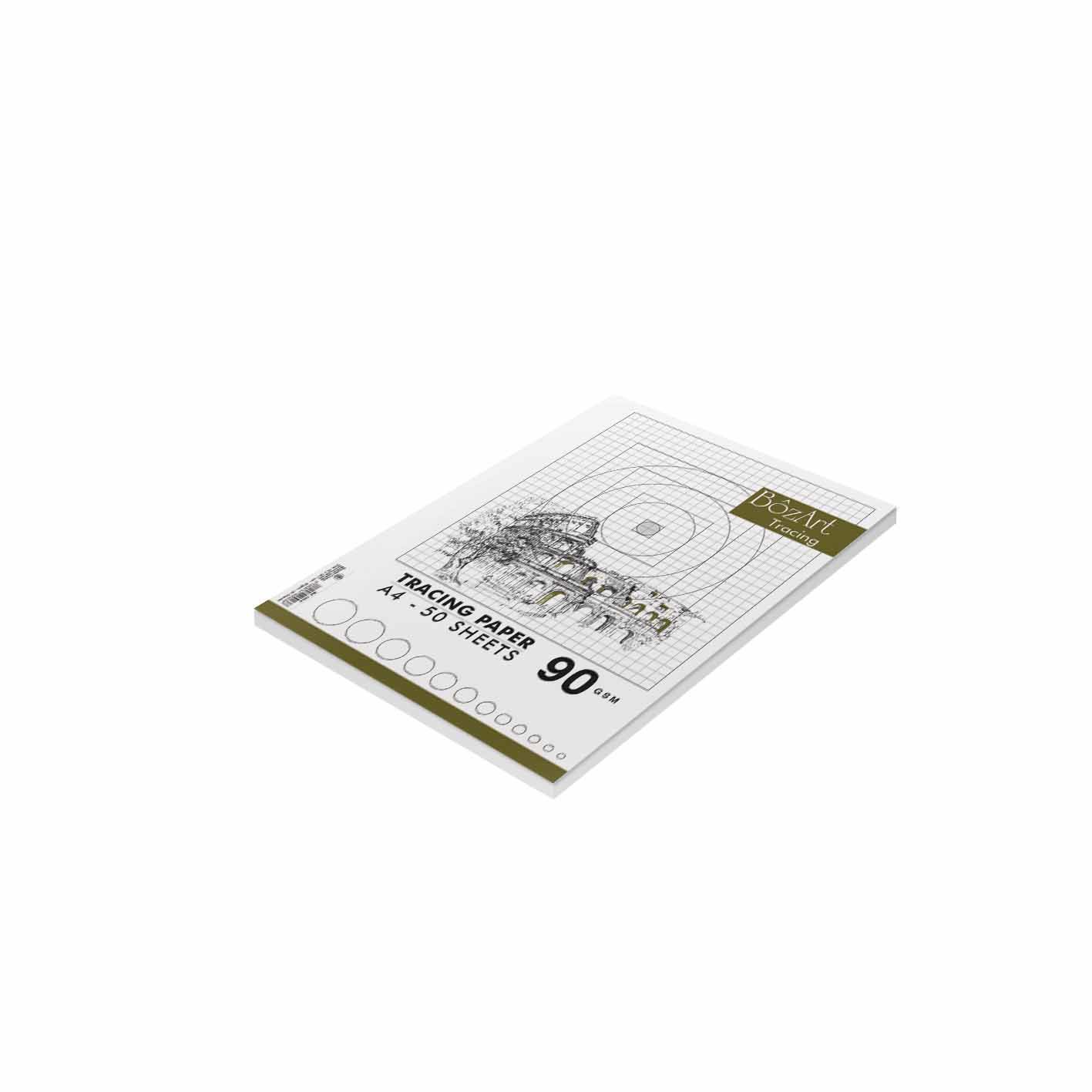 BOZART Tracing Paper Pad 50 Sheets A4 80g