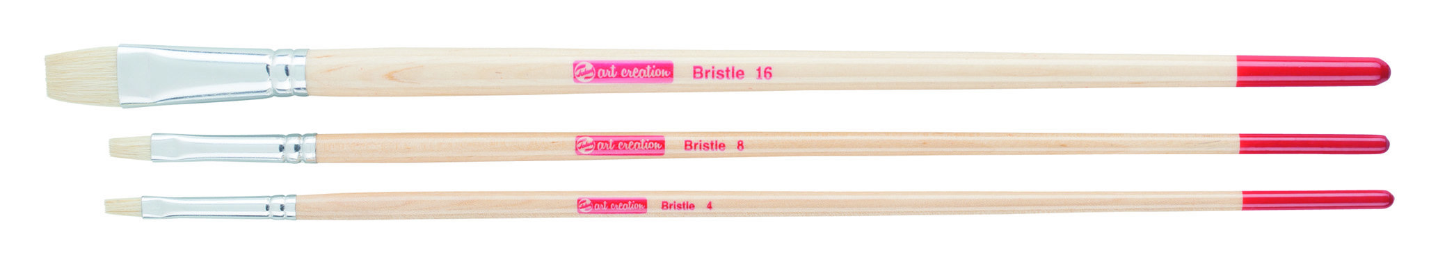 Talens Art Creation Oil & Acrylic Flat Hog Bristle Brush Set 3 brushes