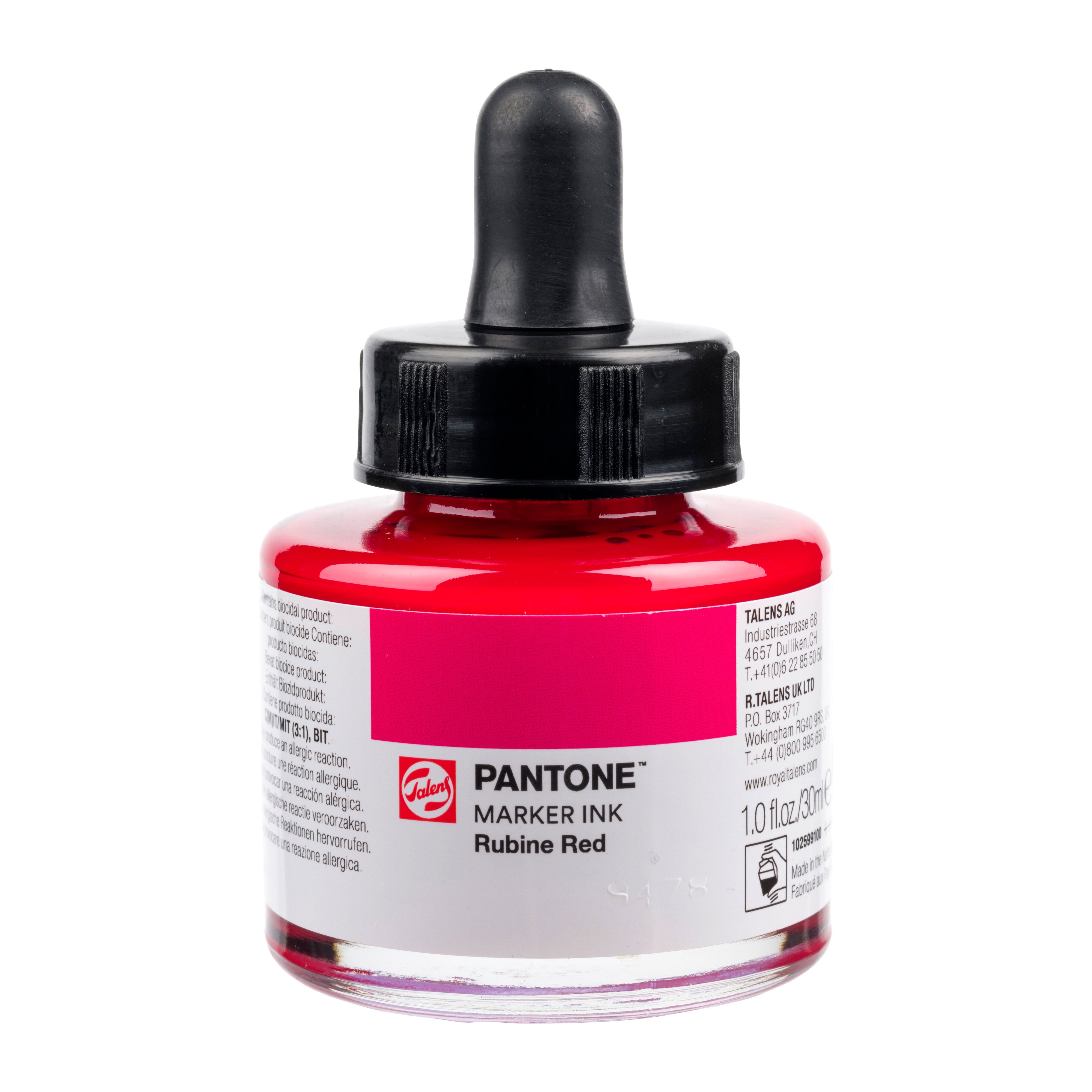 Talens Pantone Marker Ink 30ml Rubine Red