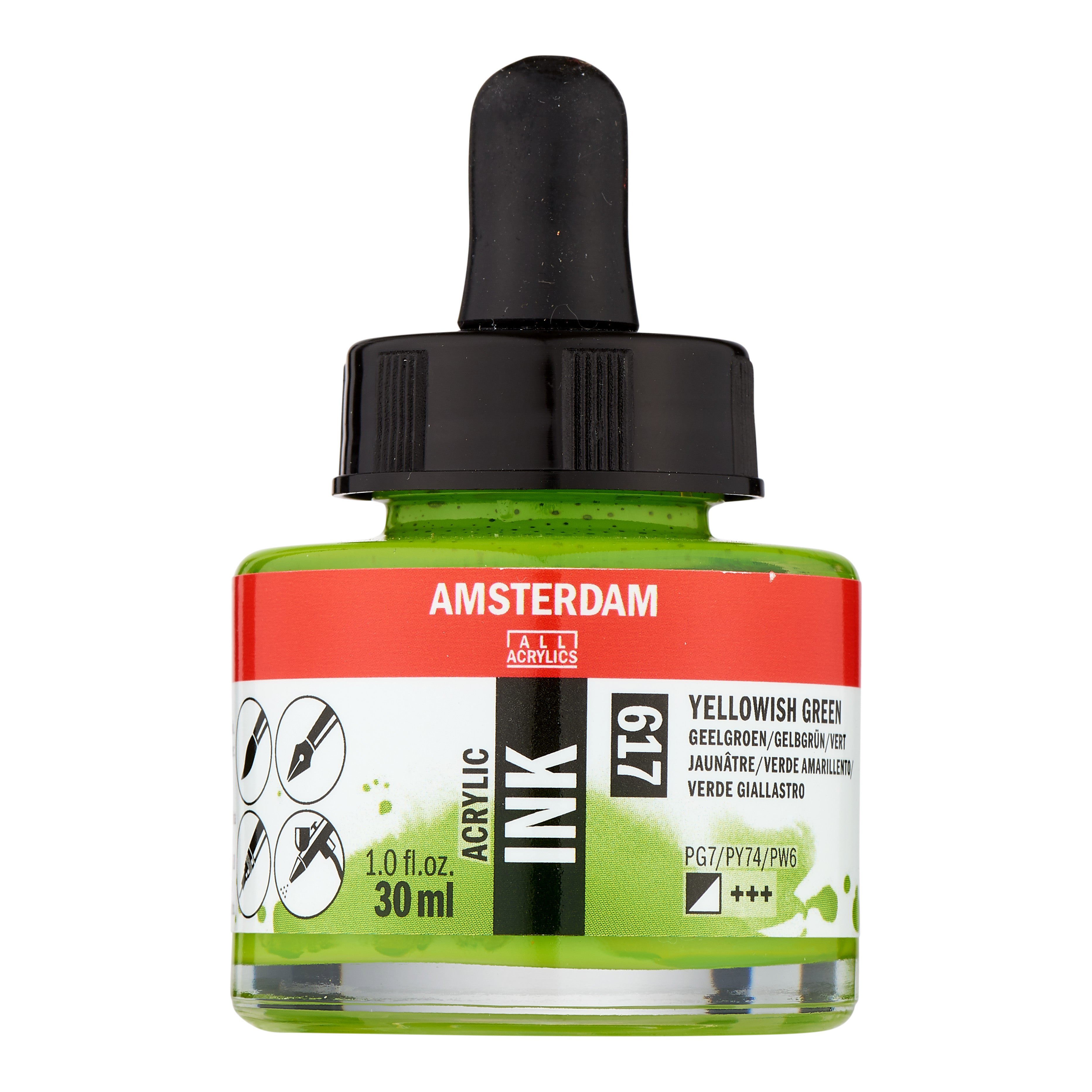 Amsterdam Acrylic Ink Bottle 30 ml Yellowish Green