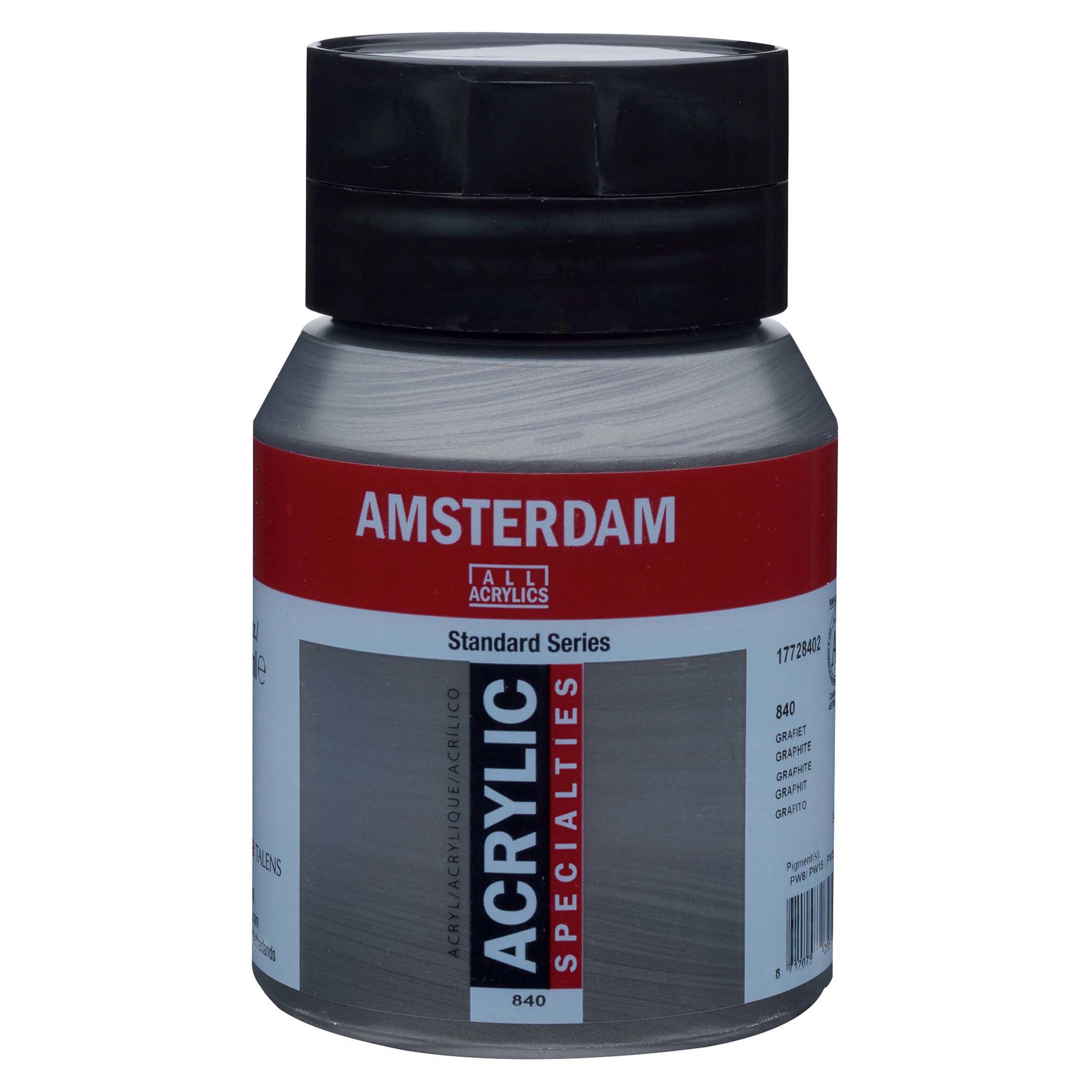 Amsterdam Standard Series Acrylic Jar 500 ml Graphite