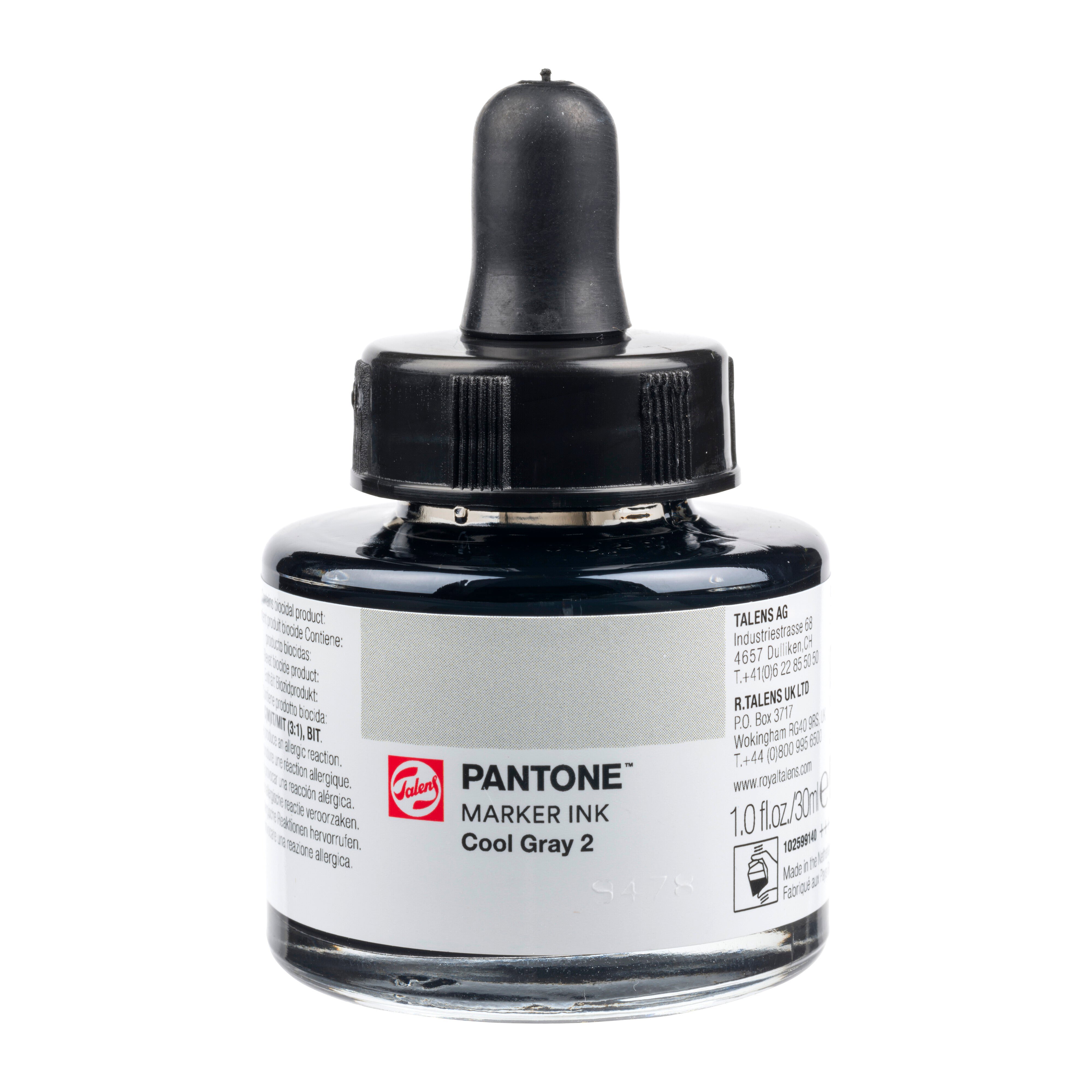 Talens Pantone Marker Ink 30ml Silver Gray