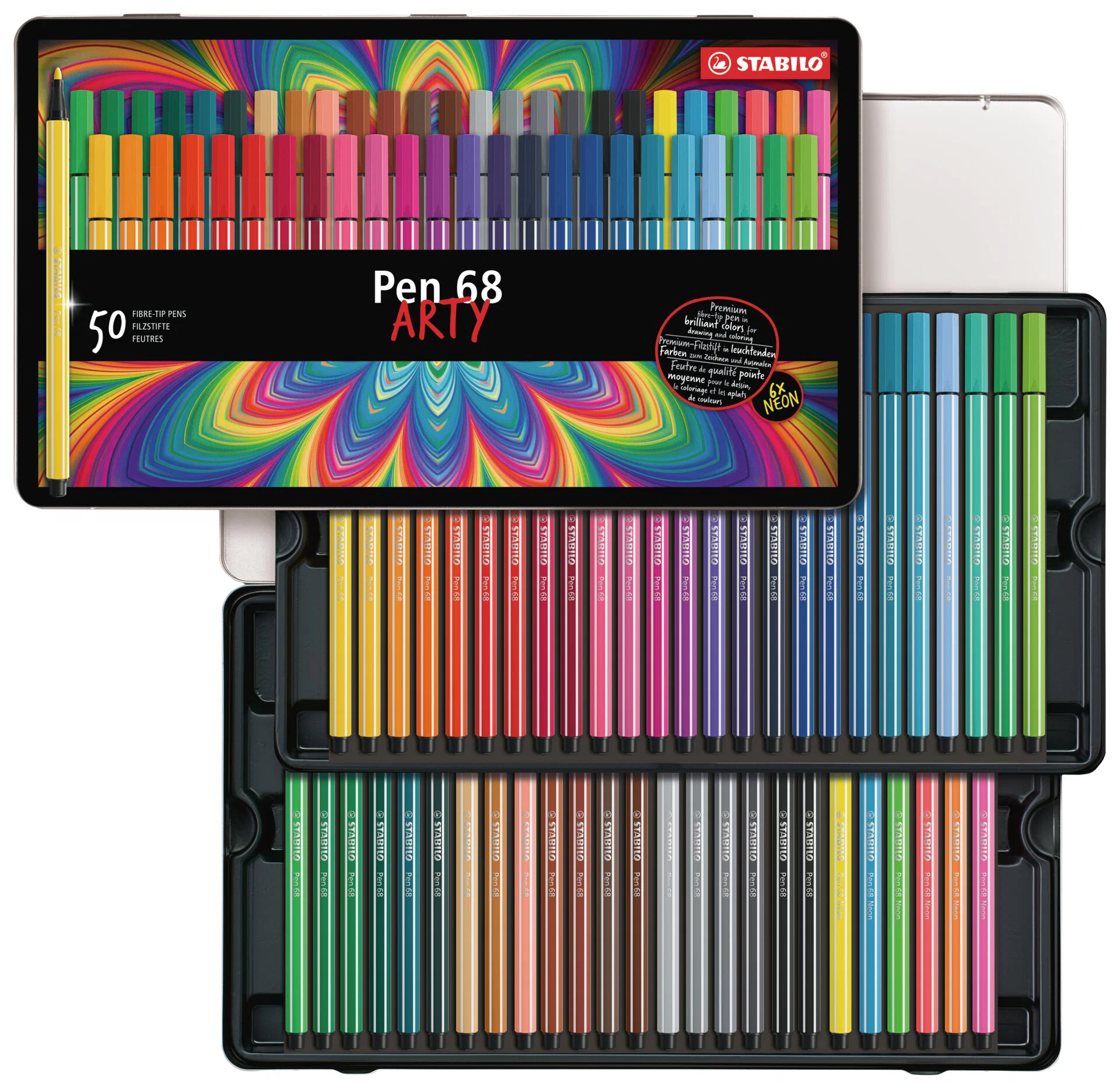 ARTY Pen 68 Metal Box 50 Pieces