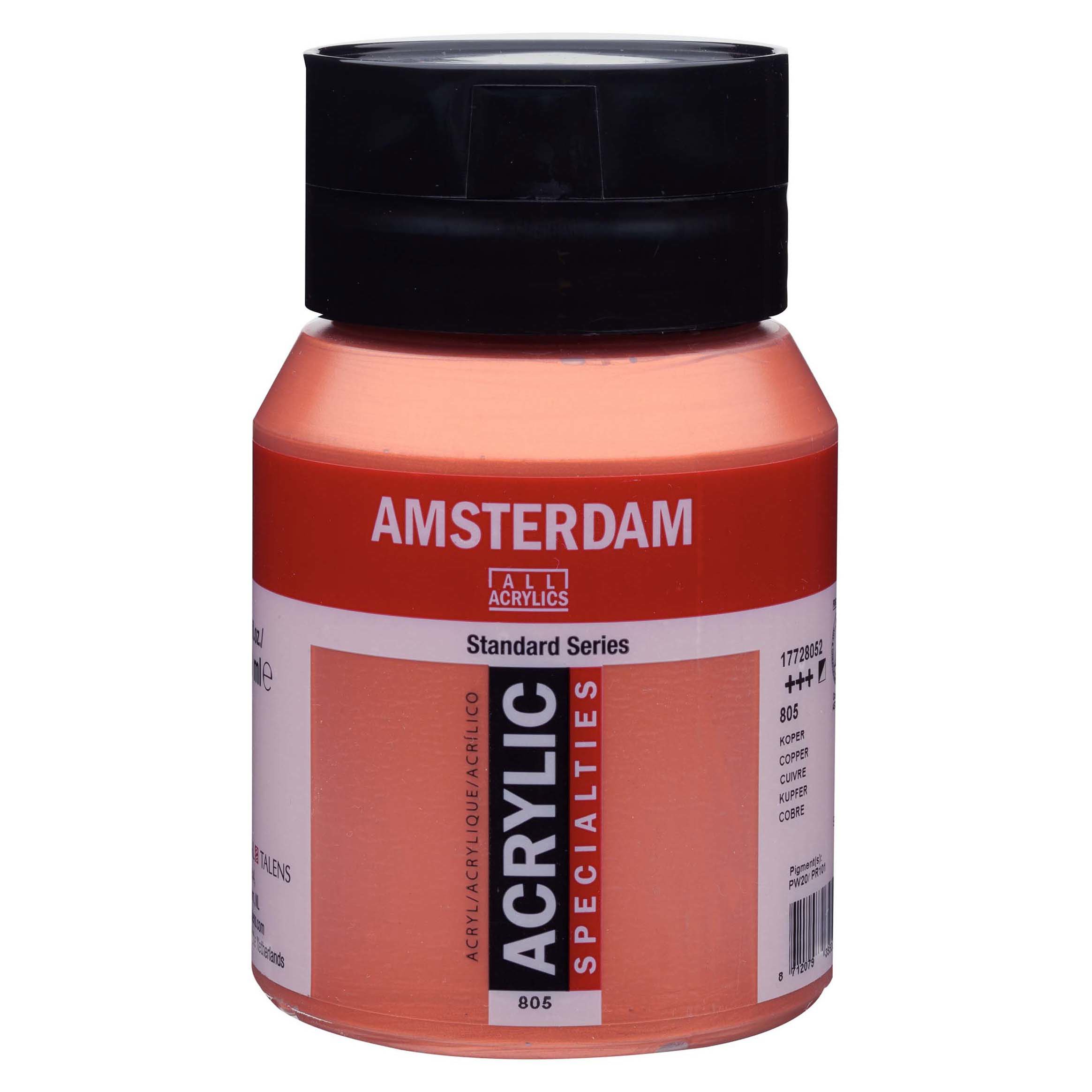 Amsterdam Standard Series Acrylic Jar 500 ml Copper