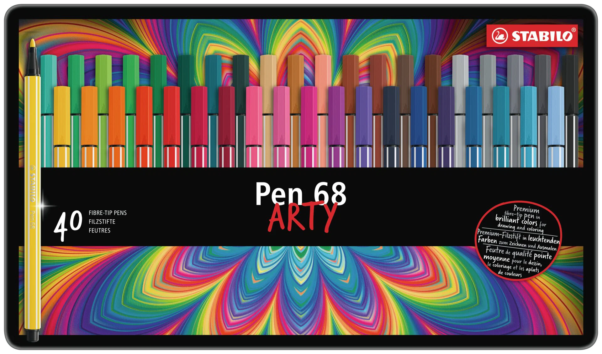 ARTY Pen 68 Metal Box 40 Pieces