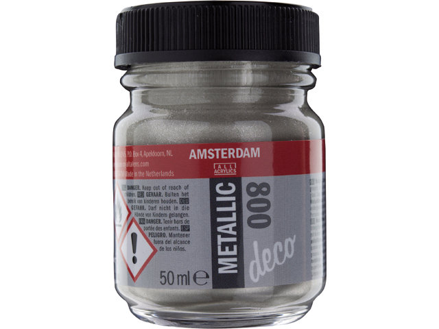 Amsterdam Acrylics Metallic Paint Silver 50ml