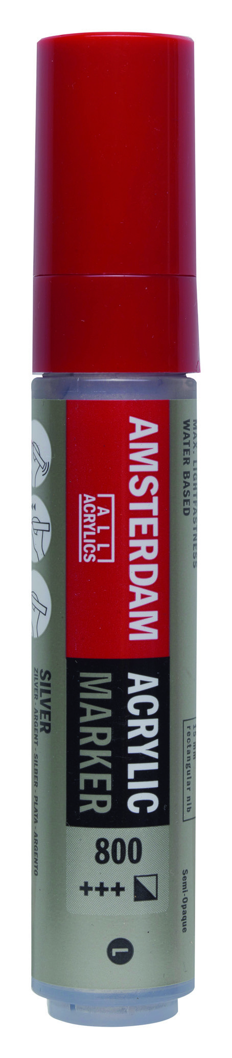 Amsterdam Acrylic Marker 15 mm Silver
