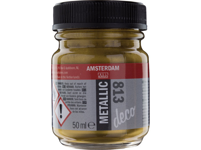 Amsterdam Acrylics Metallic Paint Green Gold 50ml