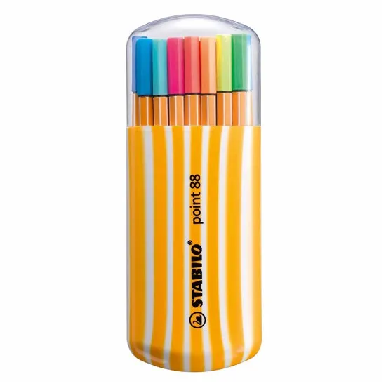 Stabilo Point88 Zebrui 15 Colors + 5 Neon Colors