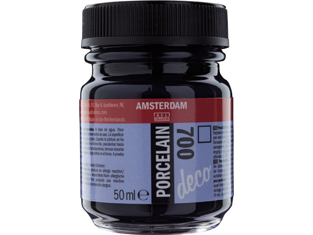 Amsterdam Acrylics Porcelain Paint Black 50ml