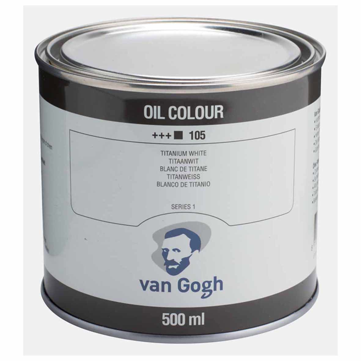Van Gogh Oil Colour Tin 500 ml Titanium White (Safflower Oil)