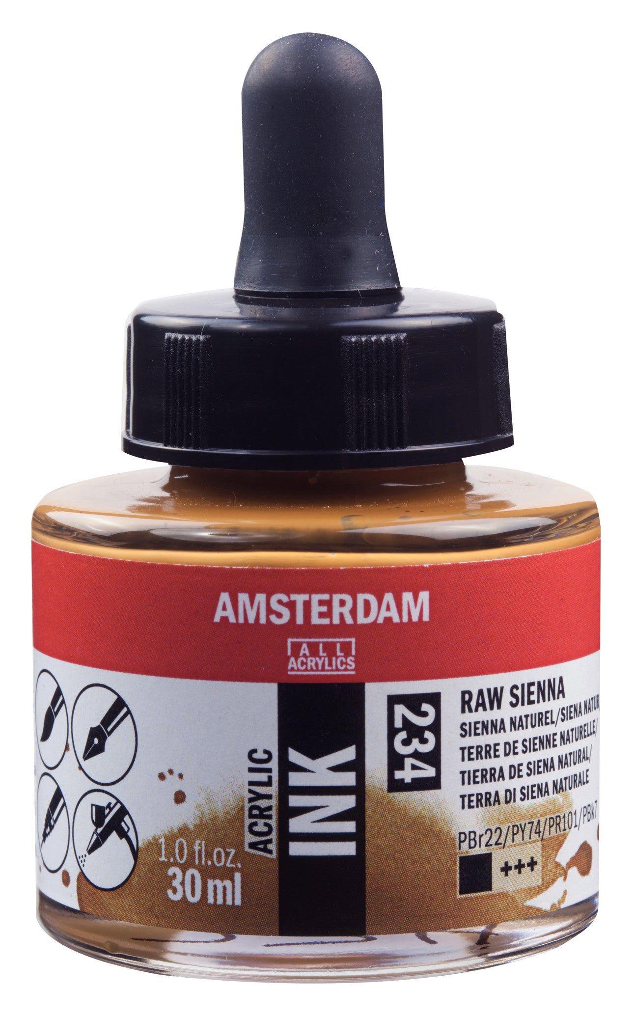 Amsterdam Acrylic Ink Bottle 30 ml B Raw Sienna