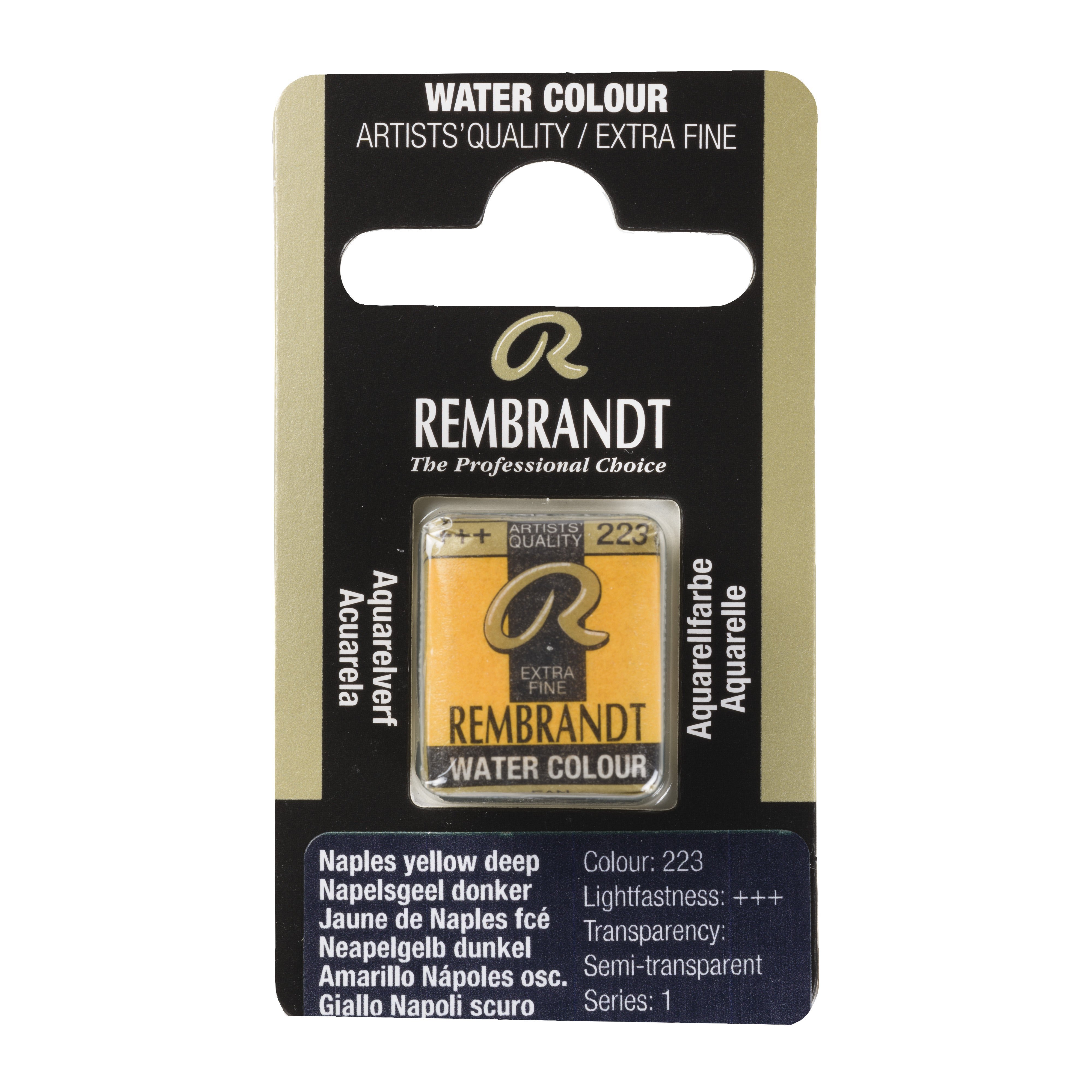 Rembrandt Watercolour Pan Naples Yellow Deep 1 piece