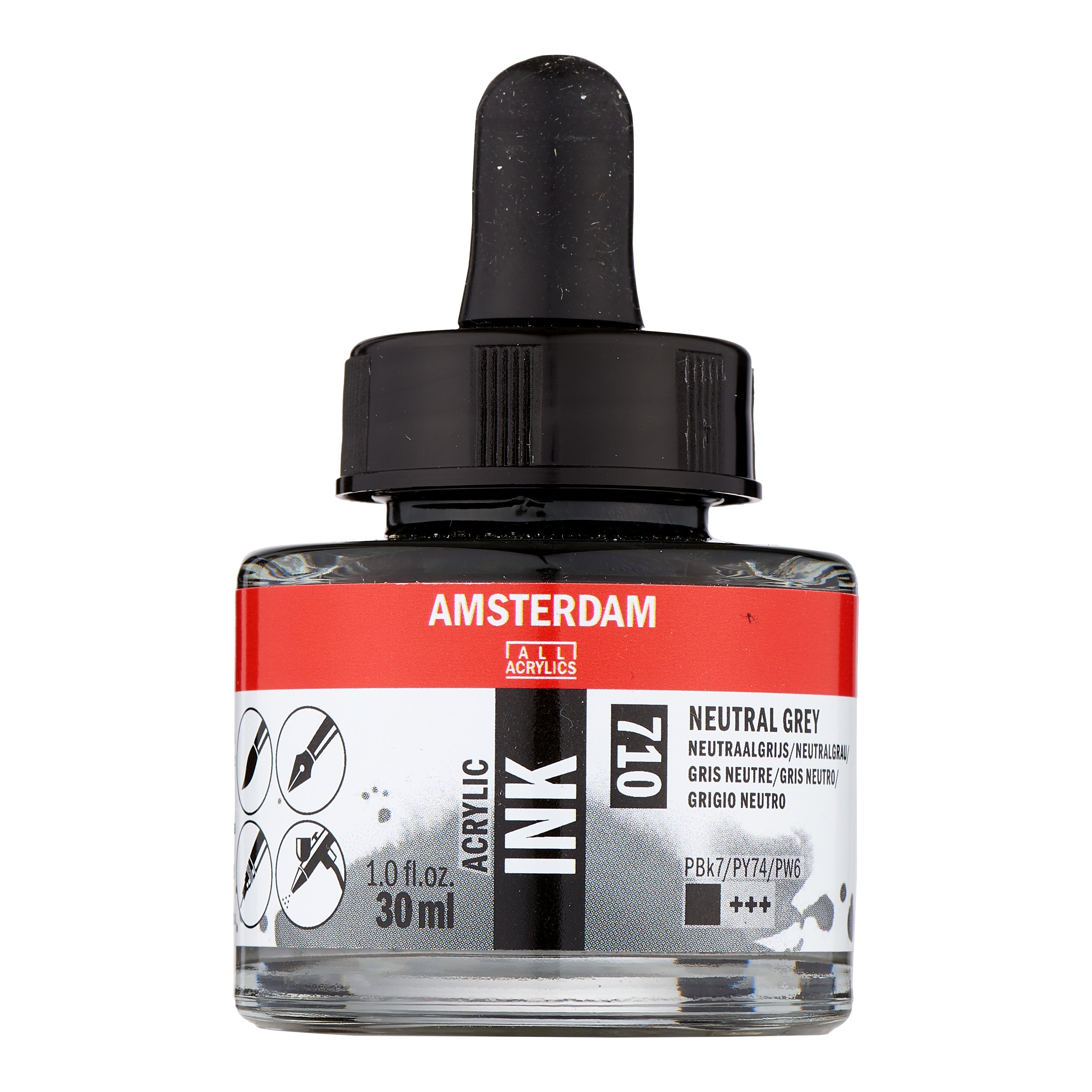 Amsterdam Acrylic Ink Bottle 30 ml Neutral Grey