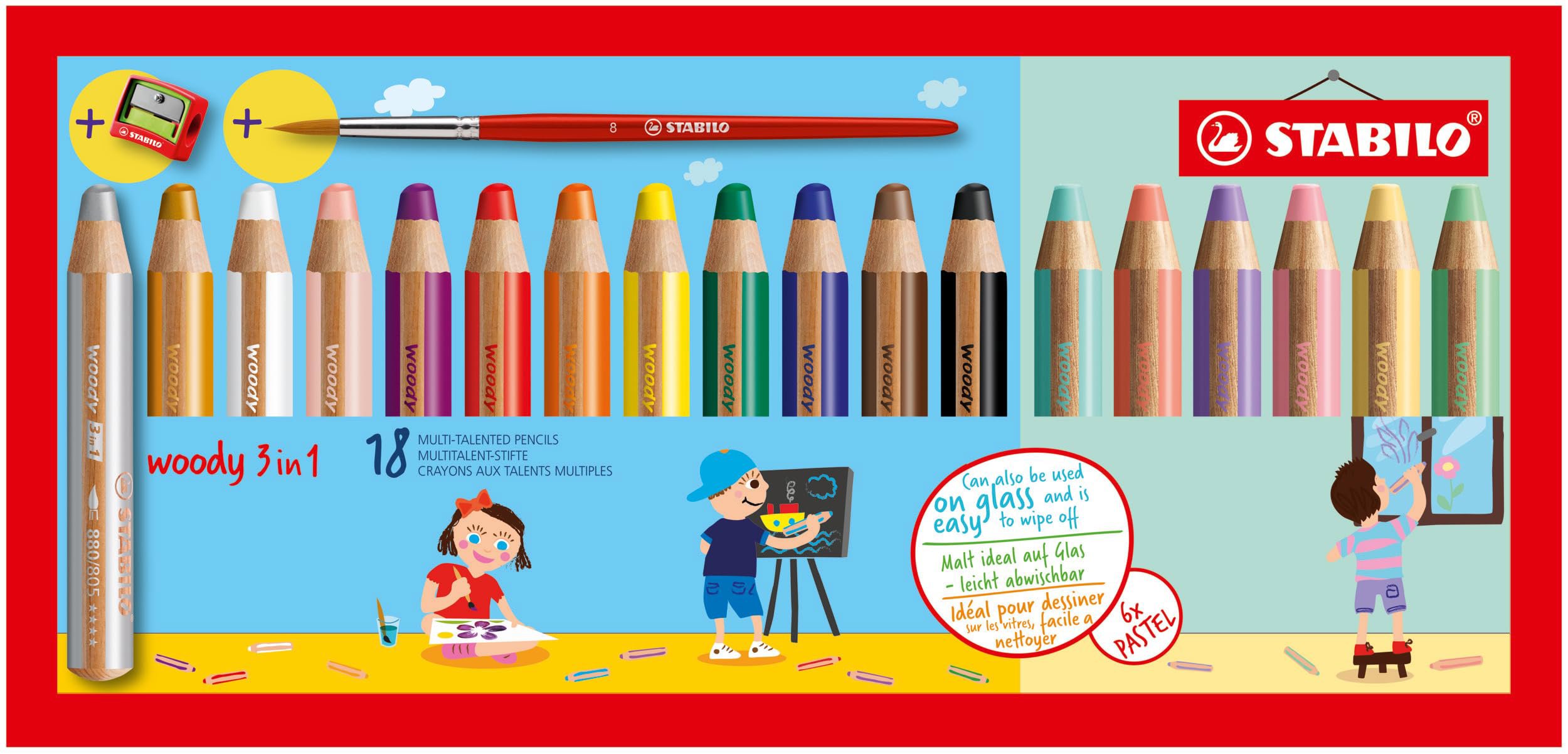 WOODY Pastel 3in1 Wallet 18 Pieces