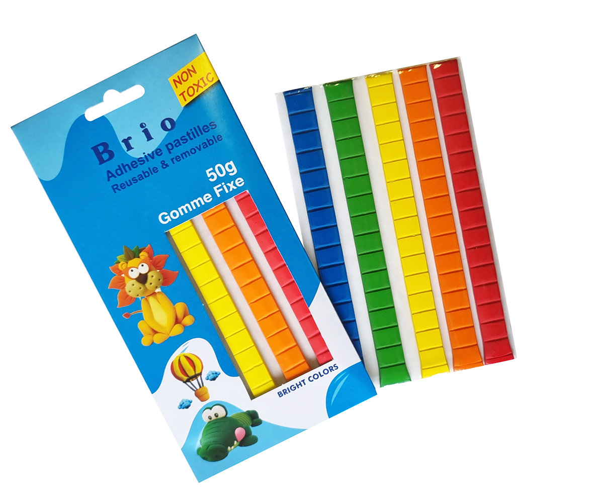 Brio Tack-it Adhesive Putty 50g 6 colours