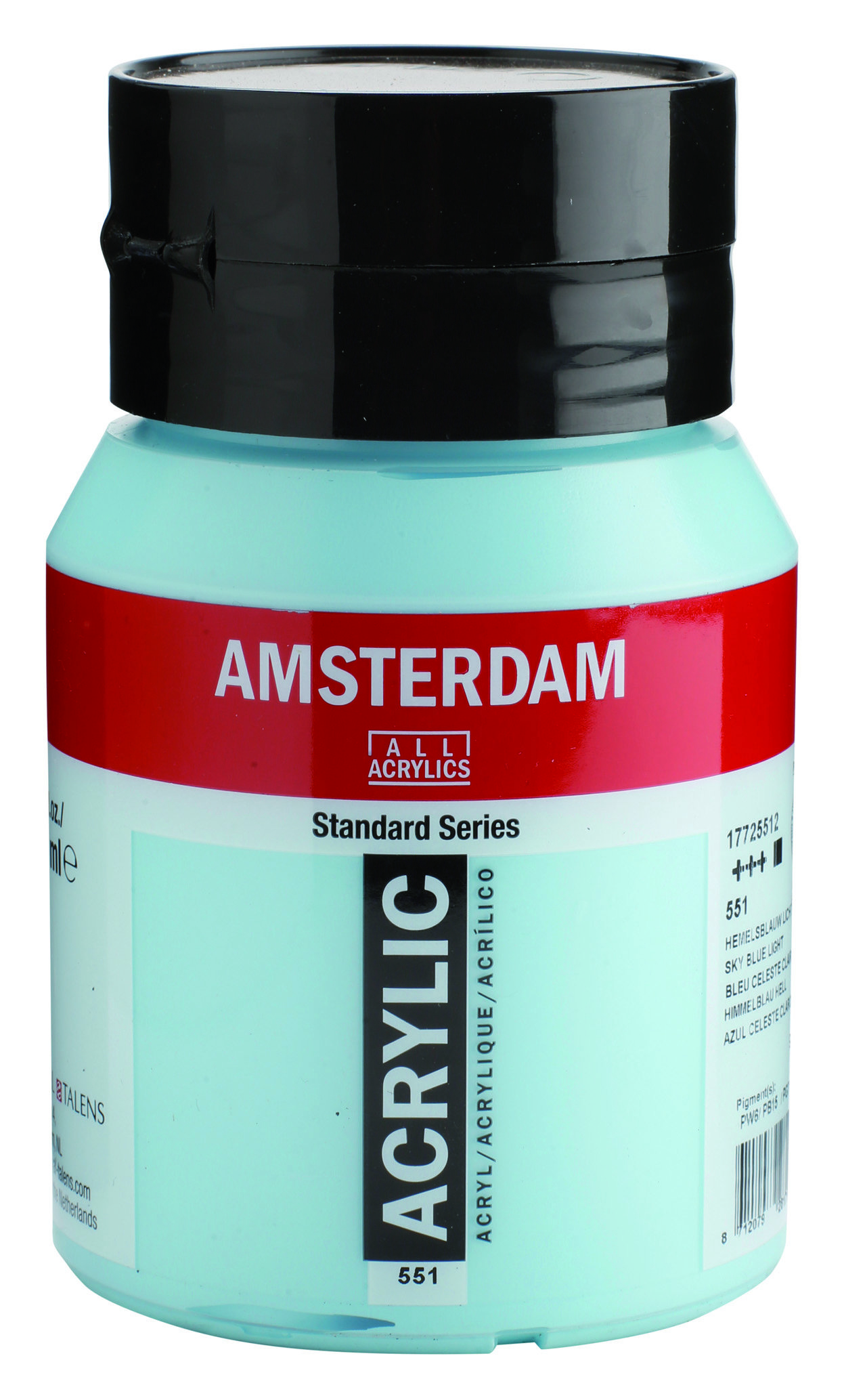 Amsterdam Standard Series Acrylic Jar 500 ml Sky Blue Light