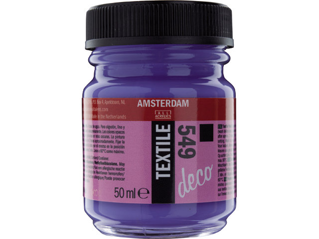 Amsterdam Acrylics Textile Paint Opaque Blue Violet 50ml