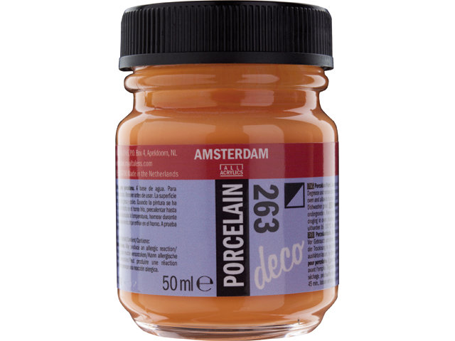 Amsterdam Acrylics Porcelain Paint Opaque Orange 50ml