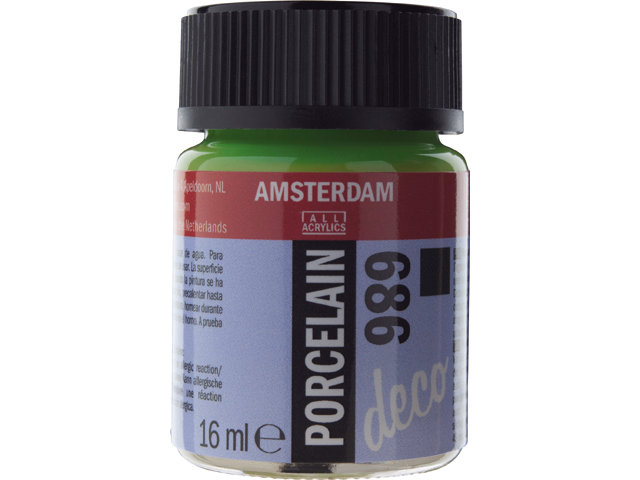 Amsterdam Acrylics Porcelain Paint Opaque Olive Green 16ml