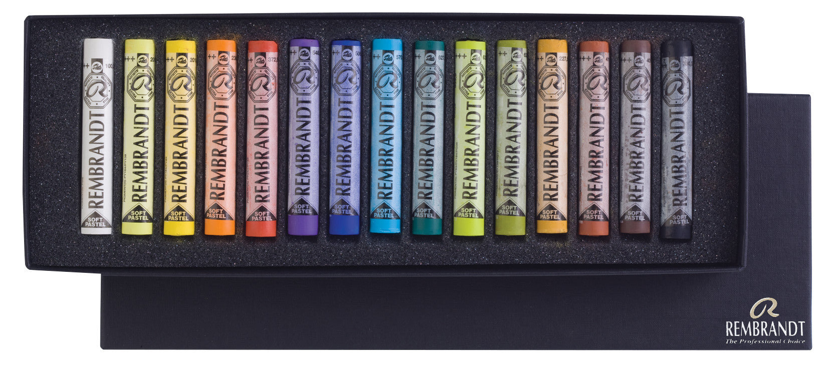 Rembrandt Soft Pastel General Selection Set 15 Whole Pastels