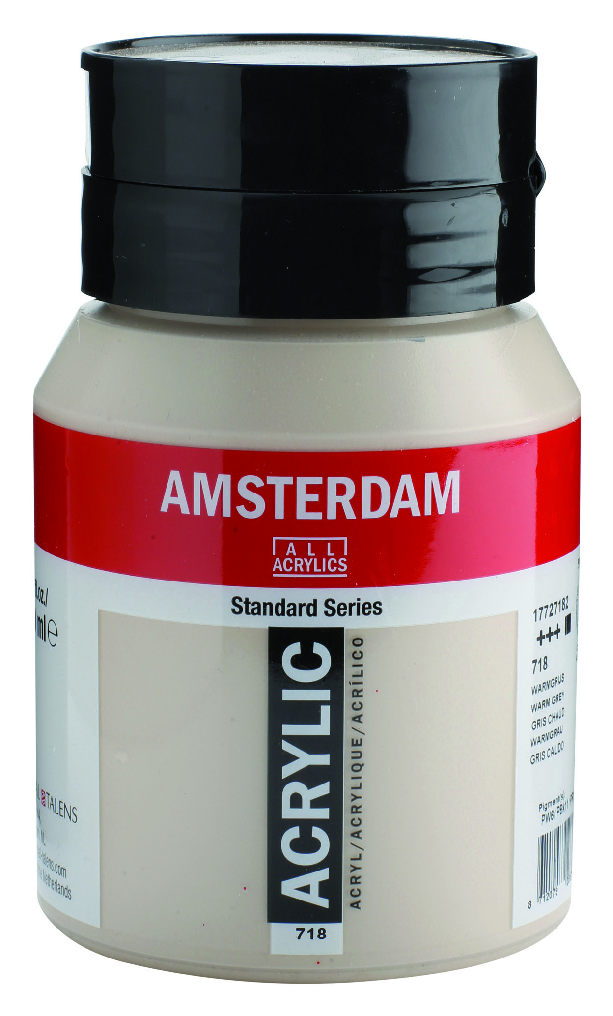 Amsterdam Standard Series Acrylic Jar 500 ml Warm Grey