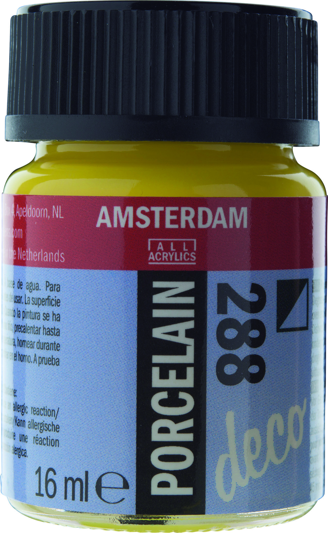 Amsterdam Acrylics Porcelain Paint Opaque Bright Yellow 16ml