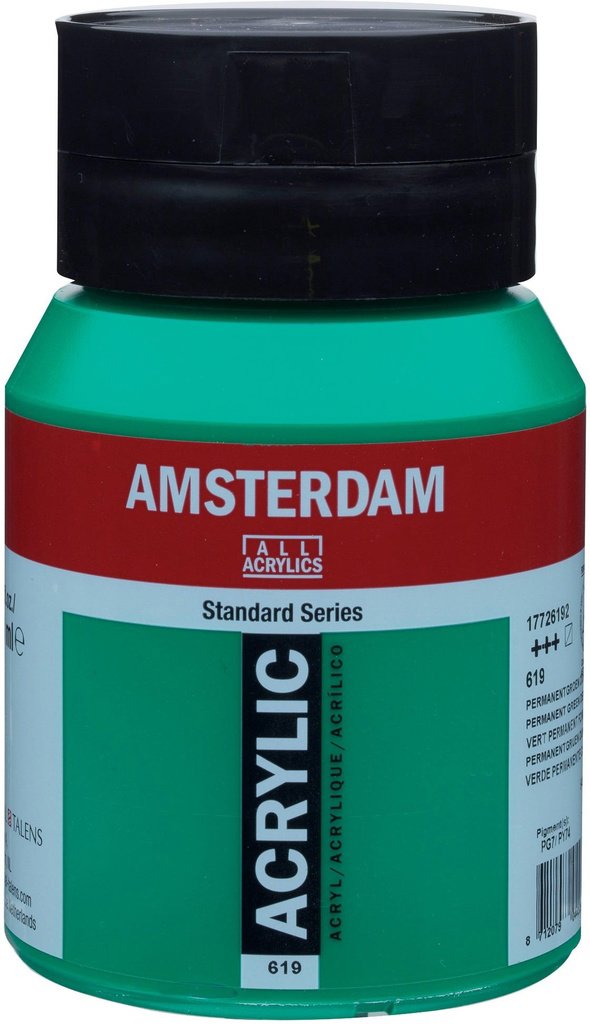 Amsterdam Standard Series Acrylic Jar 500 ml Permanent Green Deep