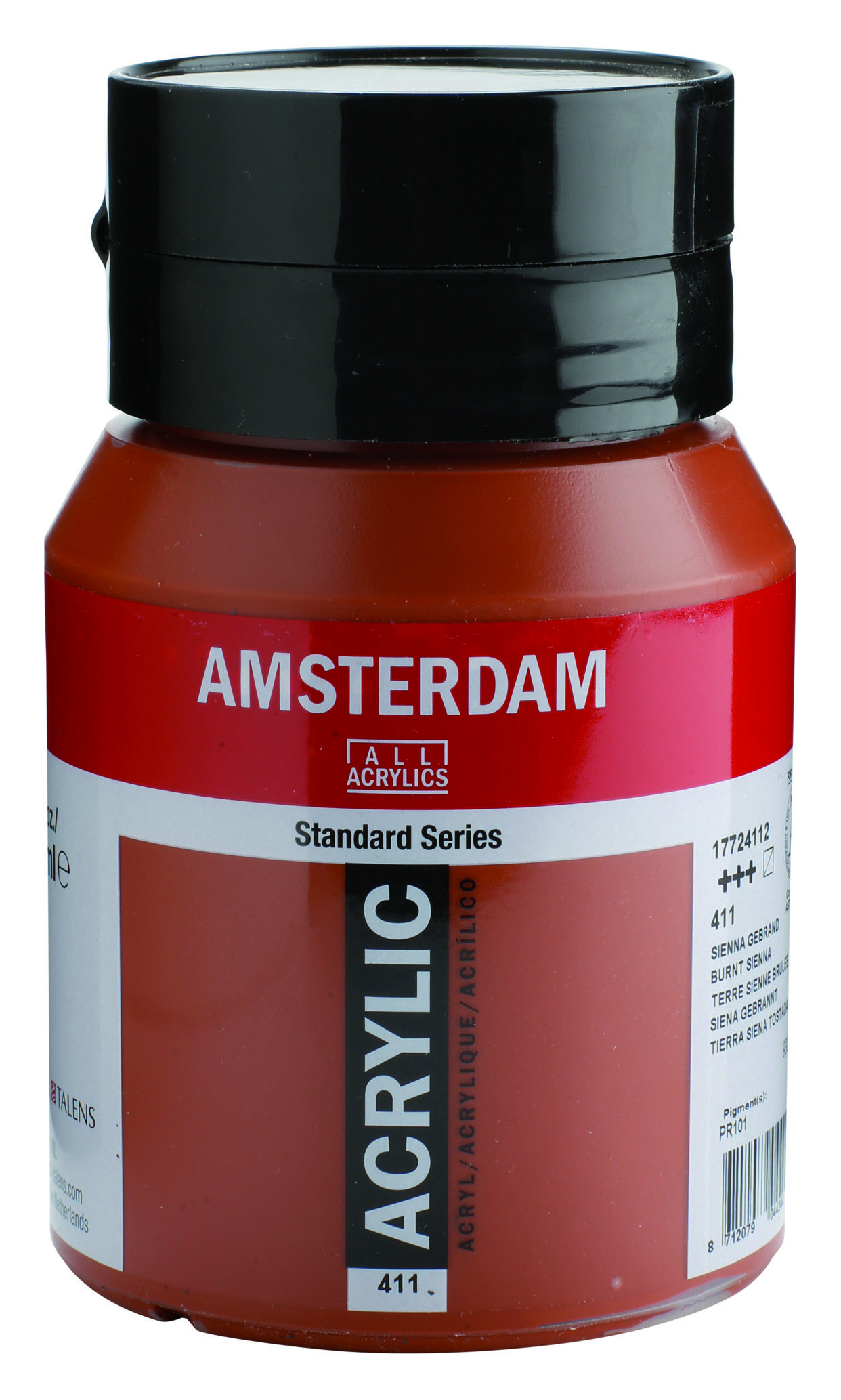 Amsterdam Standard Series Acrylic Jar 500 ml Burnt Sienna