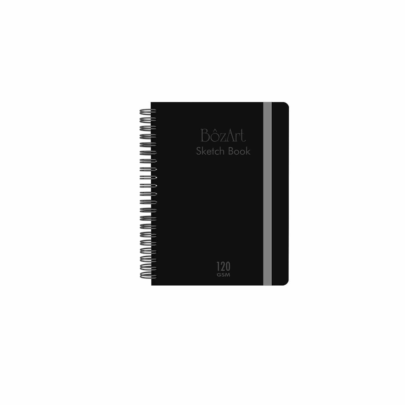BOZART Spiraled Sketch White Paper 80 Sheets A5 120g
