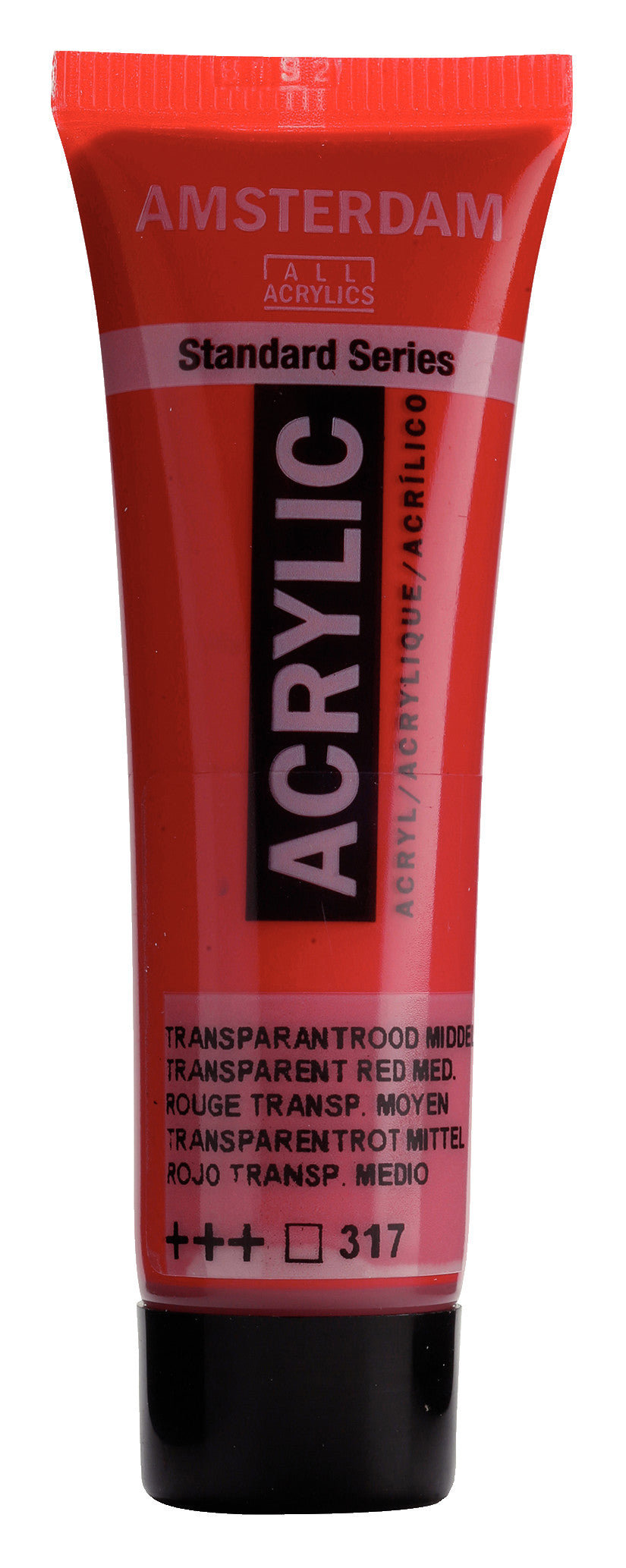 Amsterdam Standard Series Acrylic Tube 20 ml Transparent Red Medium