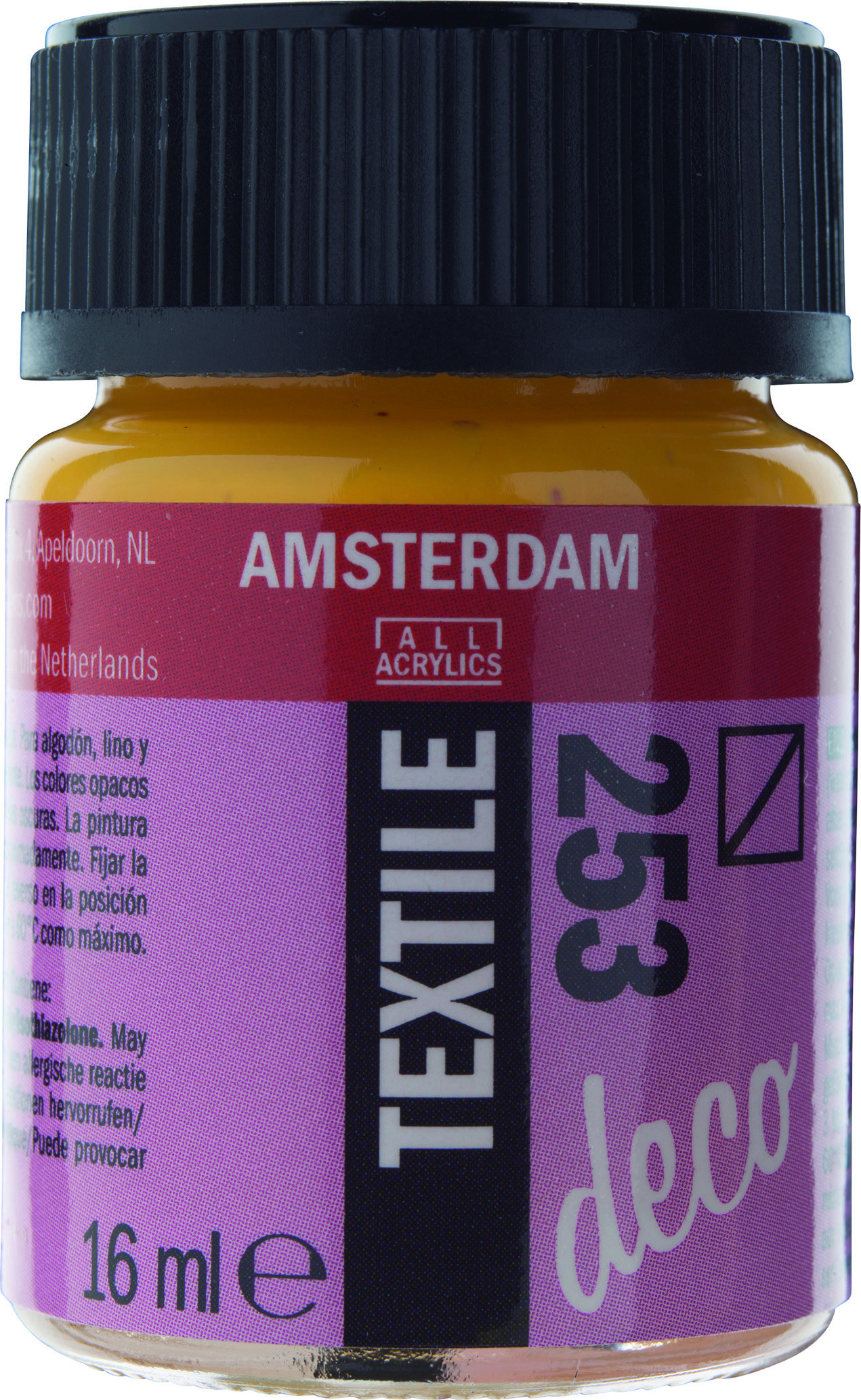 Amsterdam Acrylics Textile Paint Gold Yellow 16ml