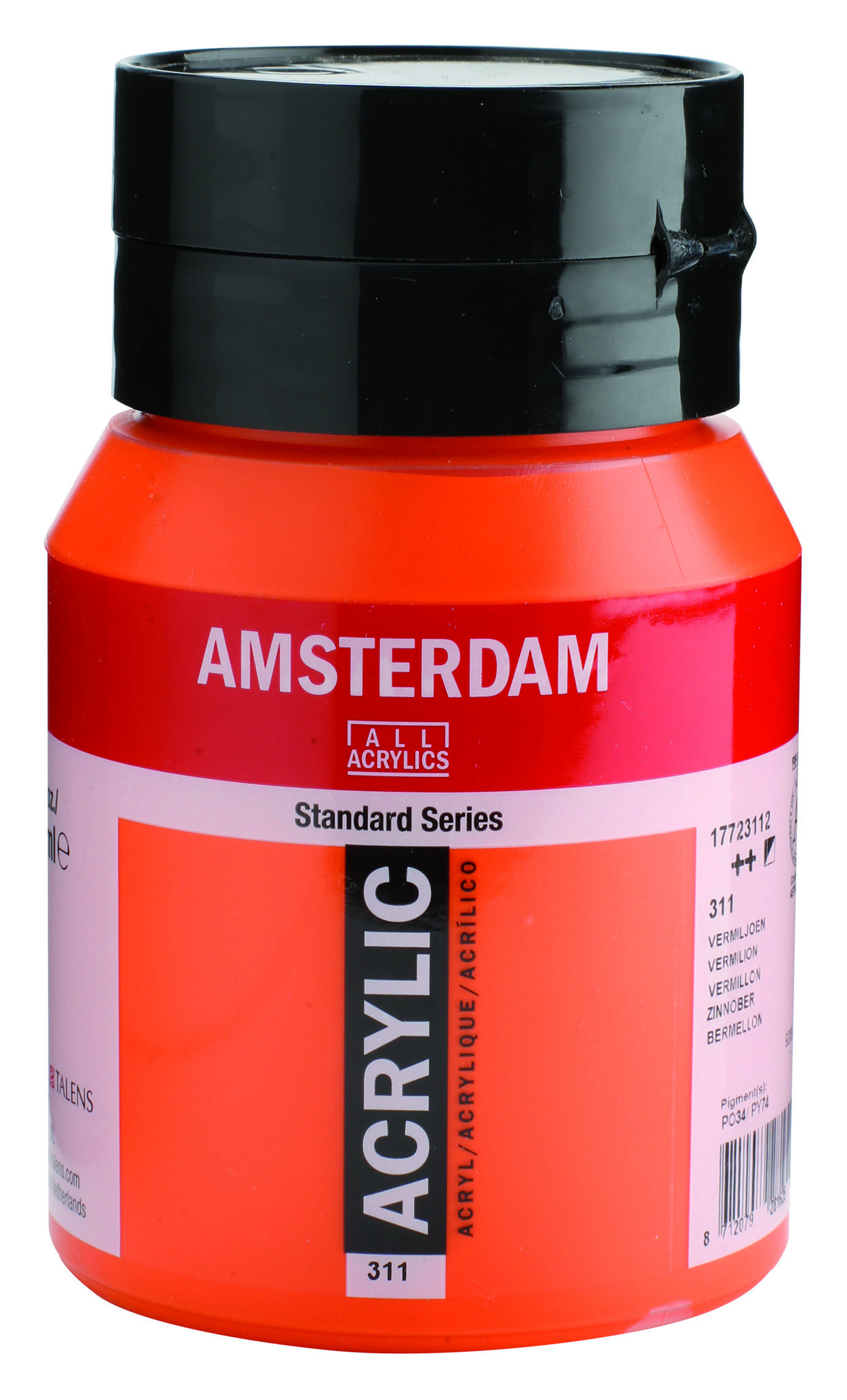 Amsterdam Standard Series Acrylic Jar 500 ml Vermilion