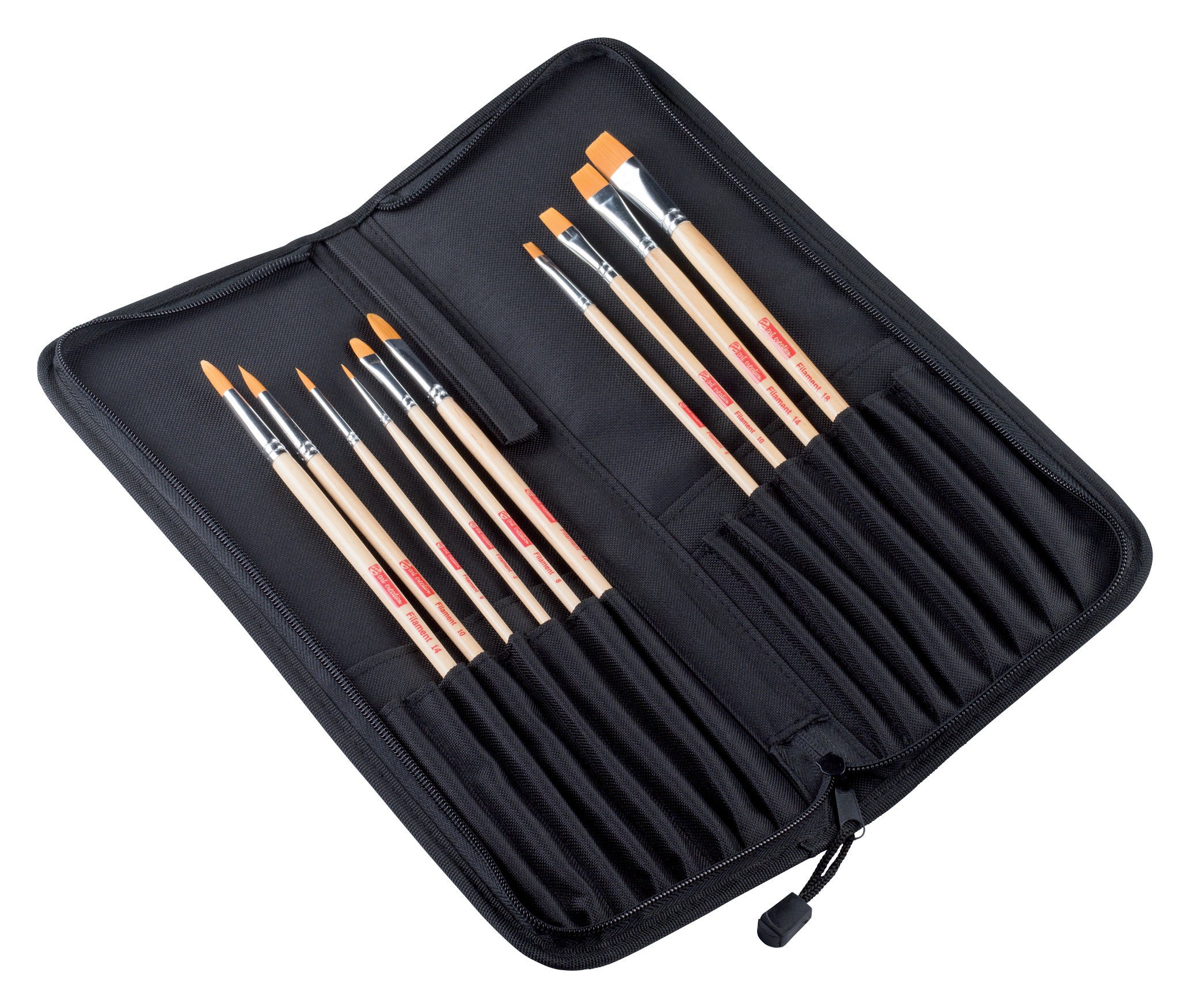 Talens Art Creation Oil & Arylic Brush Polyester 10 Brushes + Organiser