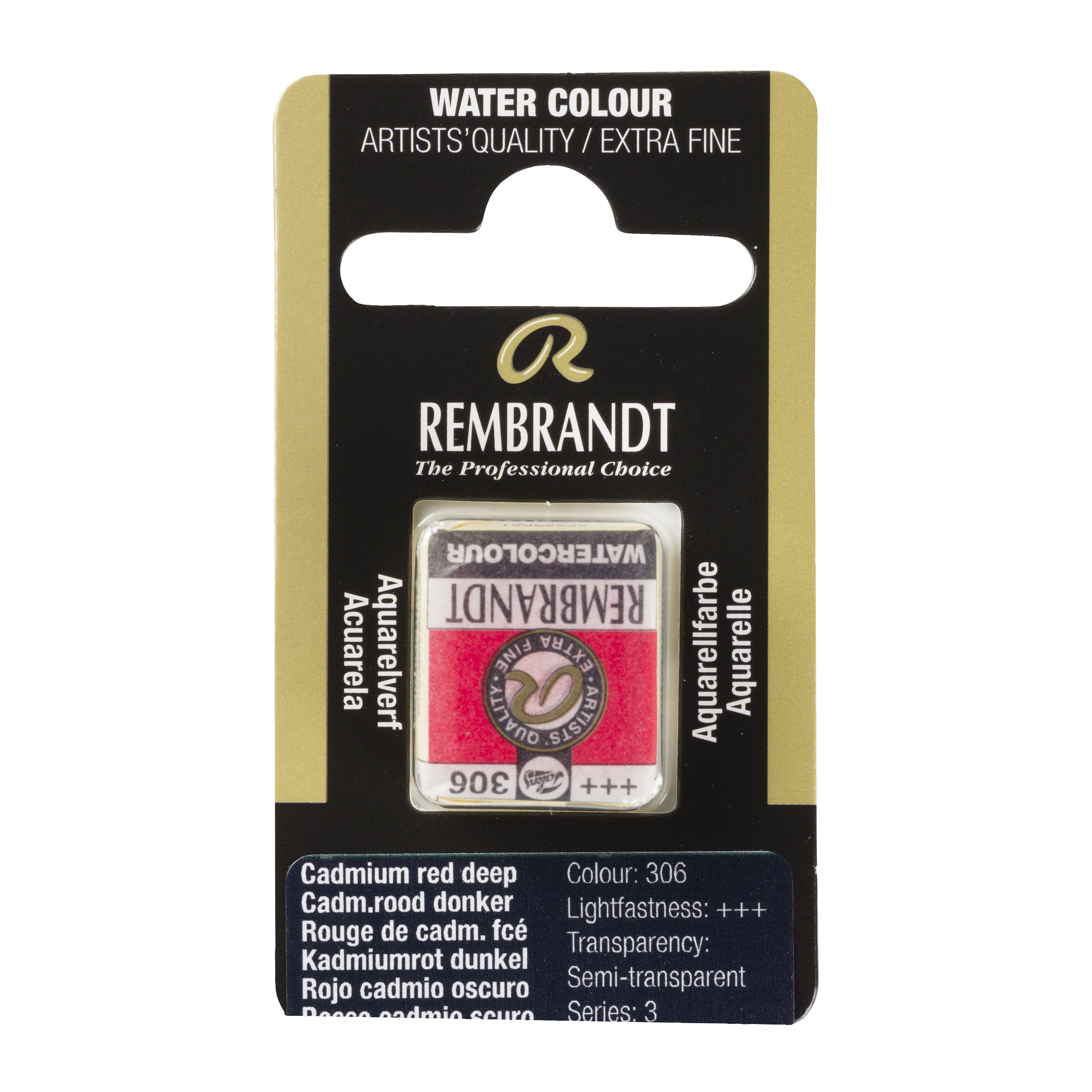 Rembrandt Watercolour Pan Cadmium Red Deep 1 piece