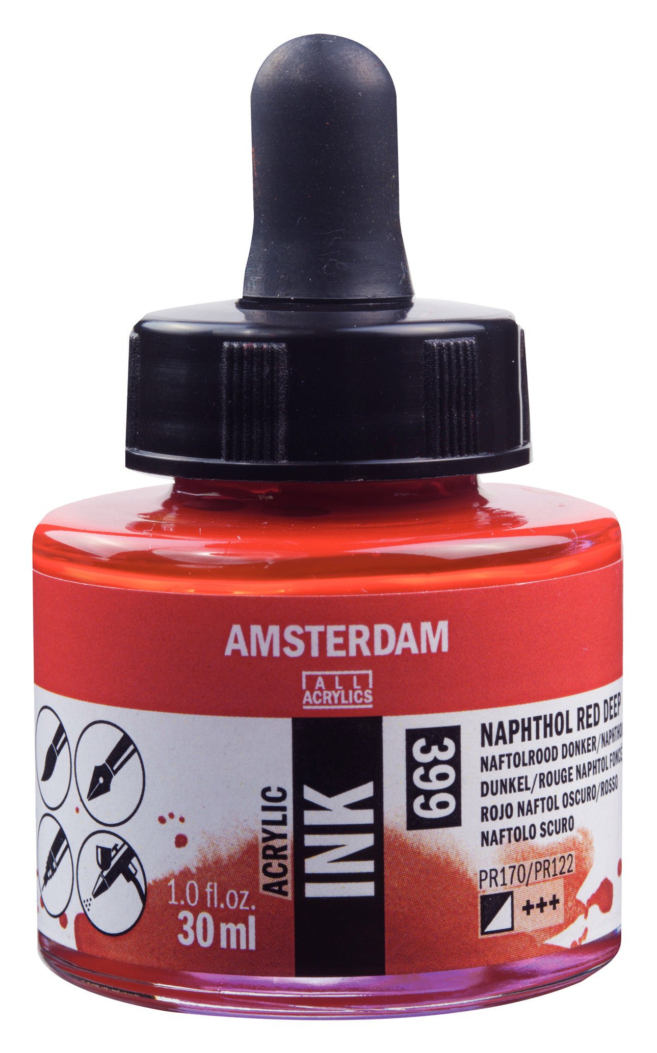 Amsterdam Acrylic Ink Bottle 30 ml Naphthol Red Deep