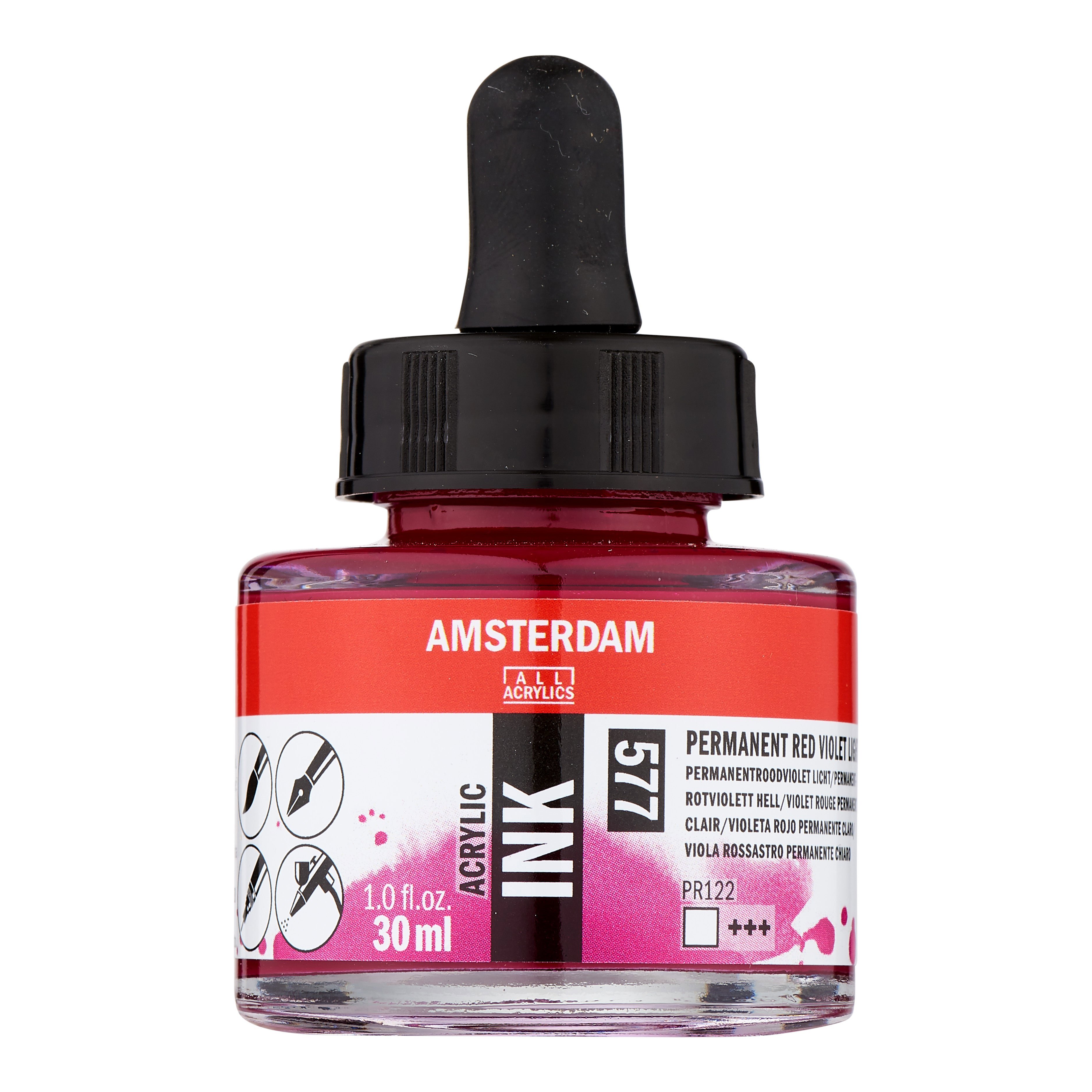 Amsterdam Acrylic Ink Bottle 30 ml Permanent Red Violet Light