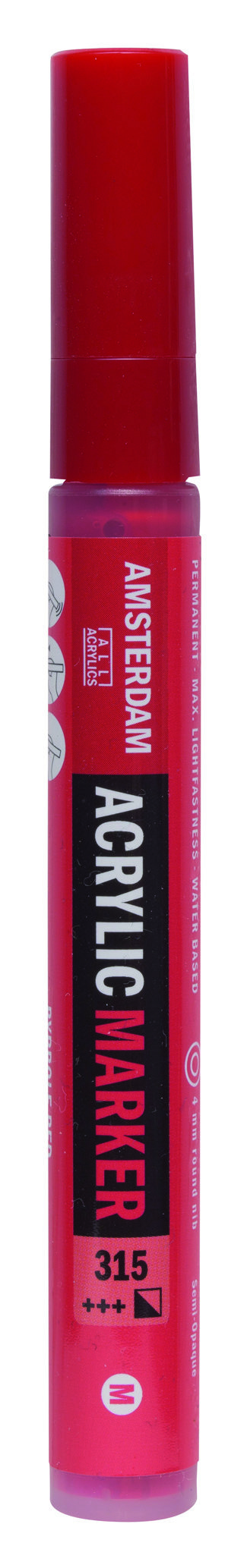 Amsterdam Acrylic Marker 4 mm Pyrrole Red