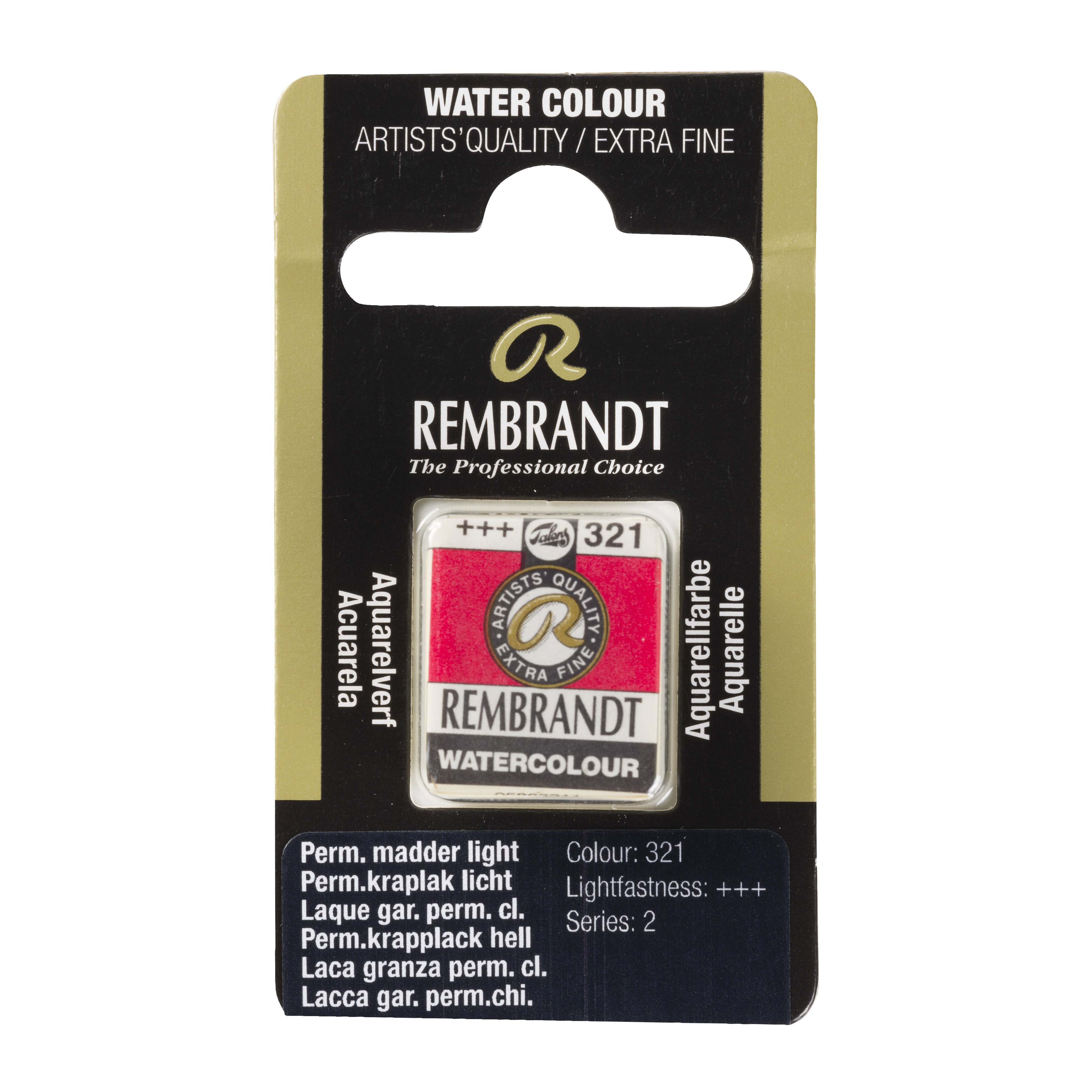 Rembrandt Watercolour Pan Permanent Madder Light 1 piece