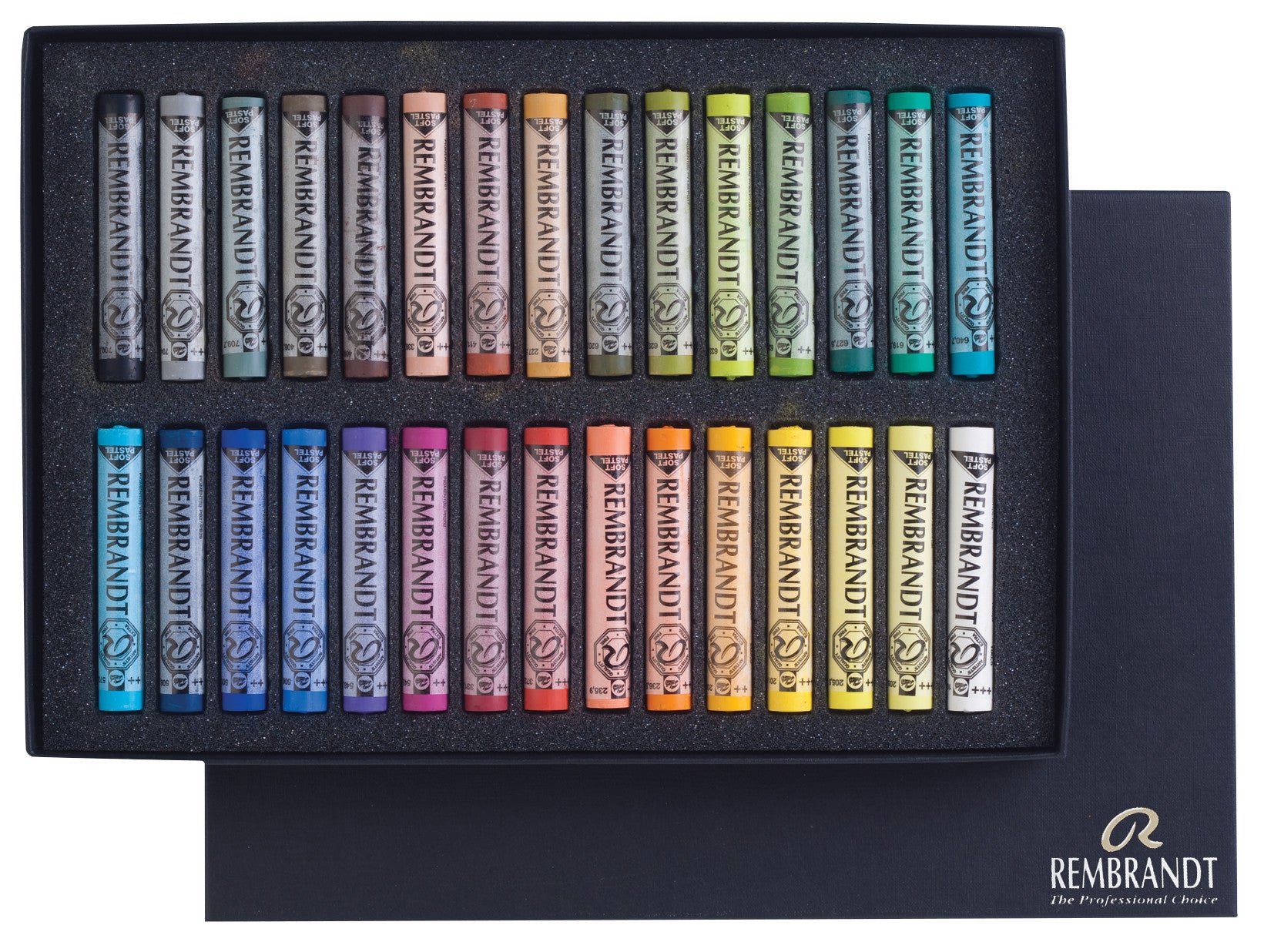 Rembrandt Soft Pastel General Selection Set 30 Whole Pastels