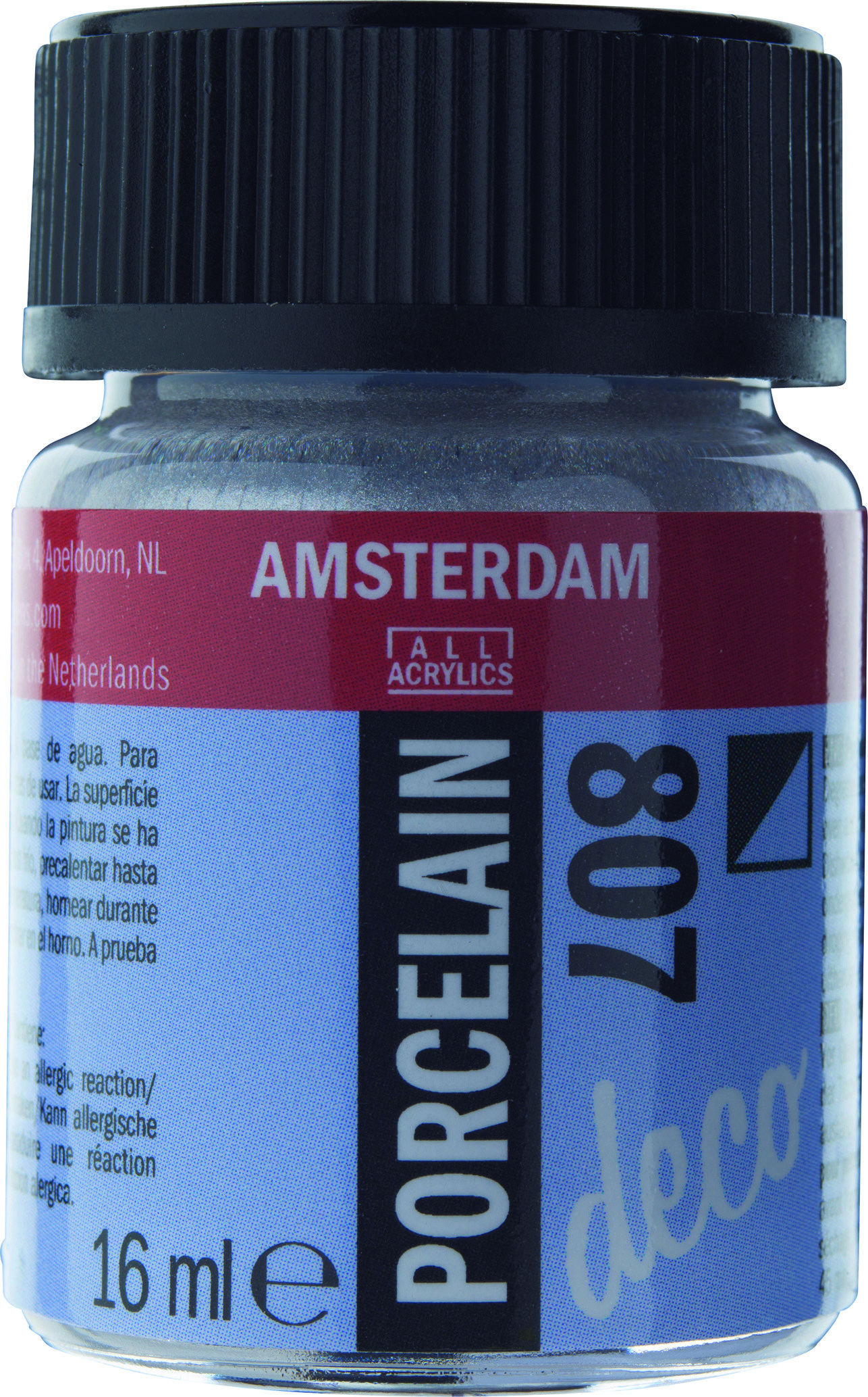 Amsterdam Acrylics Porcelain Paint Opaque Silver 16ml