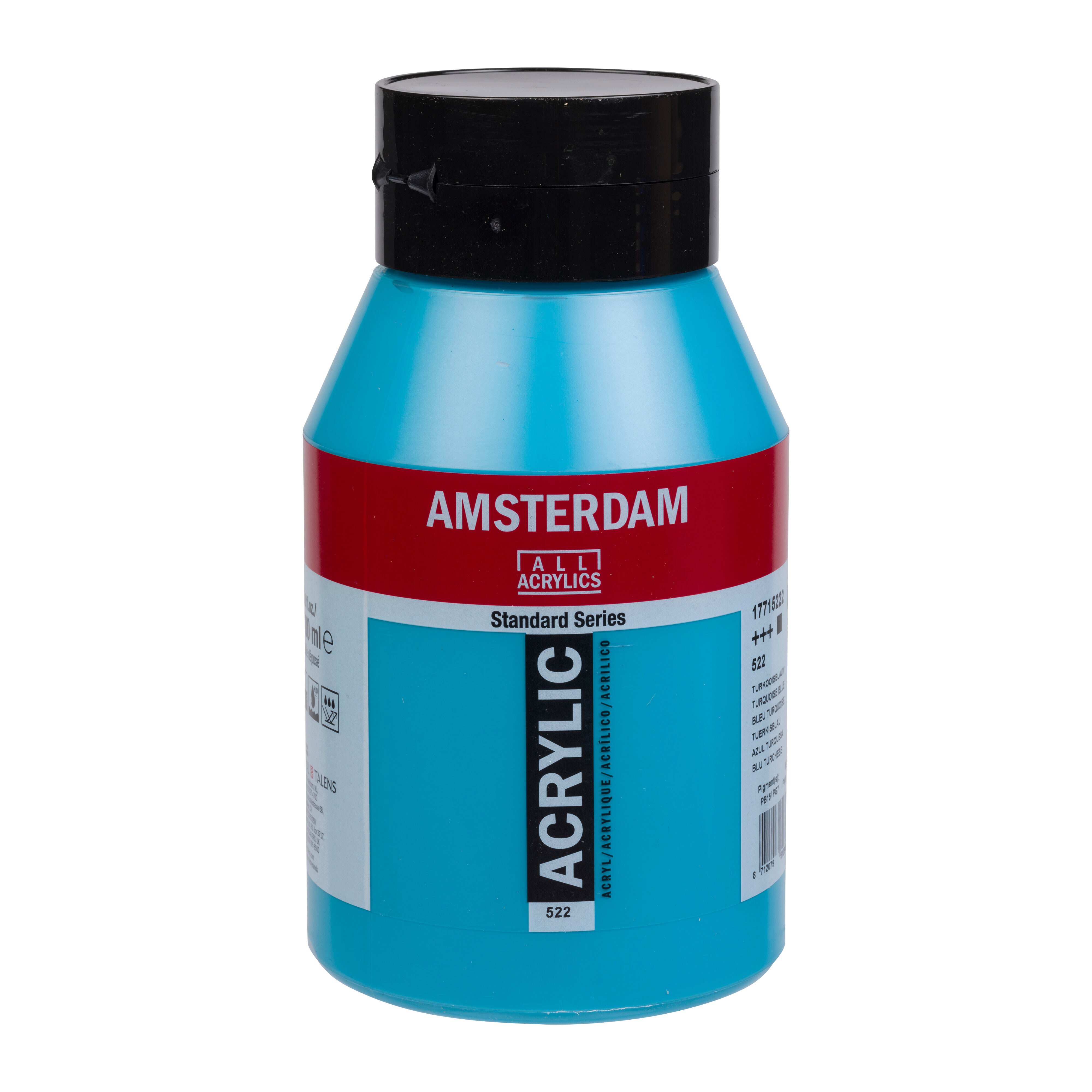 Amsterdam Standard Series Acrylic Jar 1000 ml B Turquoise Blue