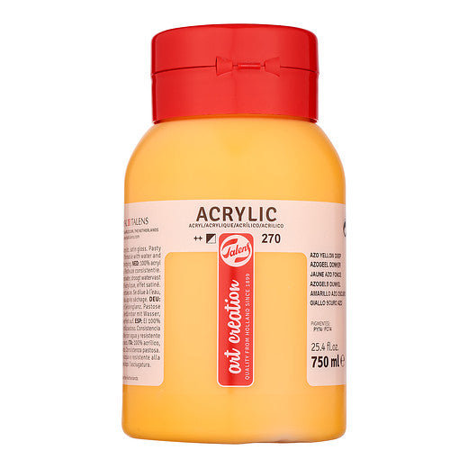 Talens Art Creation Acrylic Colour Jar 750 ml Azo Yellow Deep