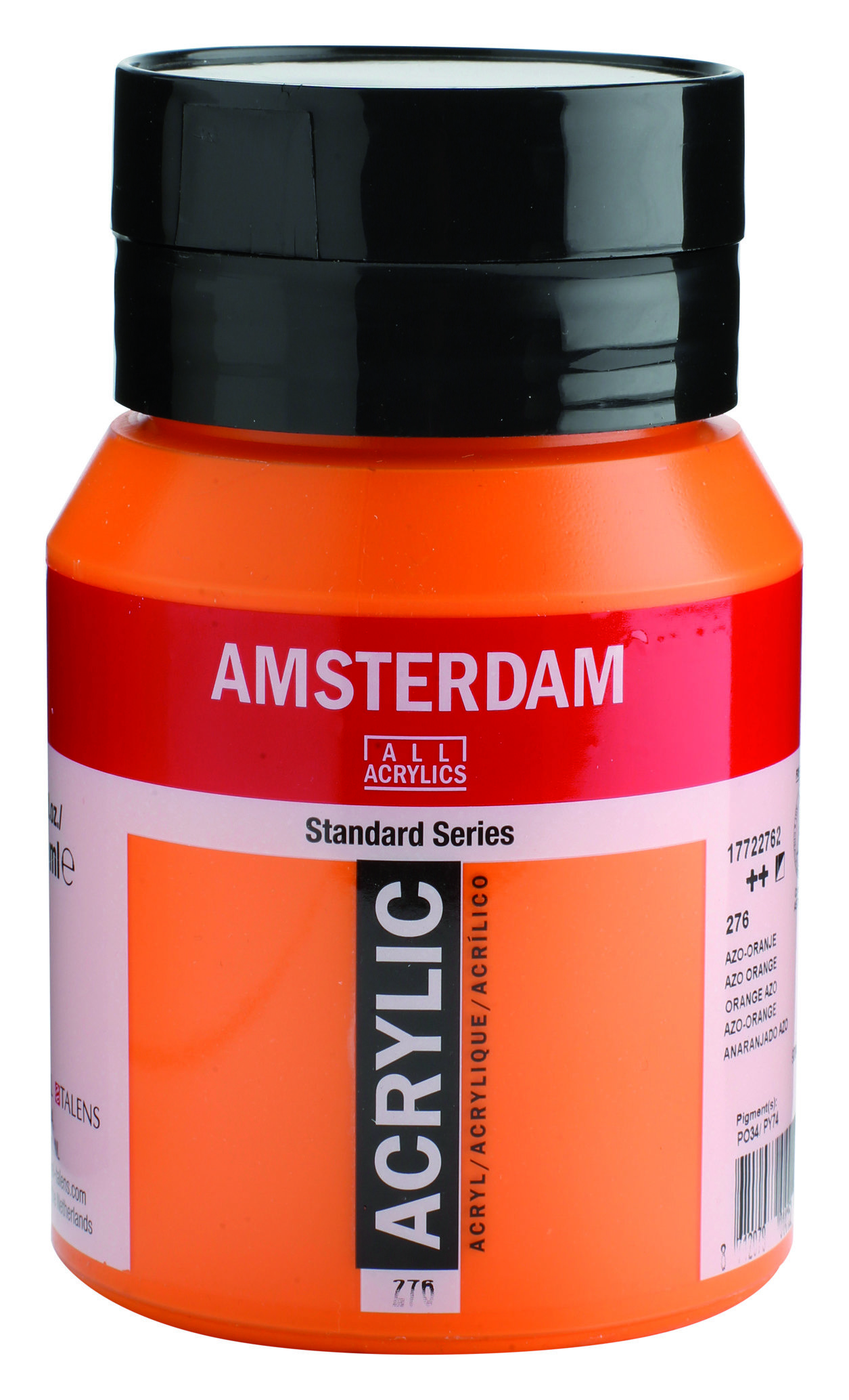 Amsterdam Standard Series Acrylic Jar 500 ml Azo Orange