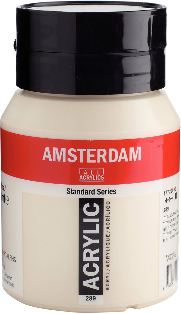 Amsterdam Standard Series Acrylic Jar 500 ml Titanium Buff Light