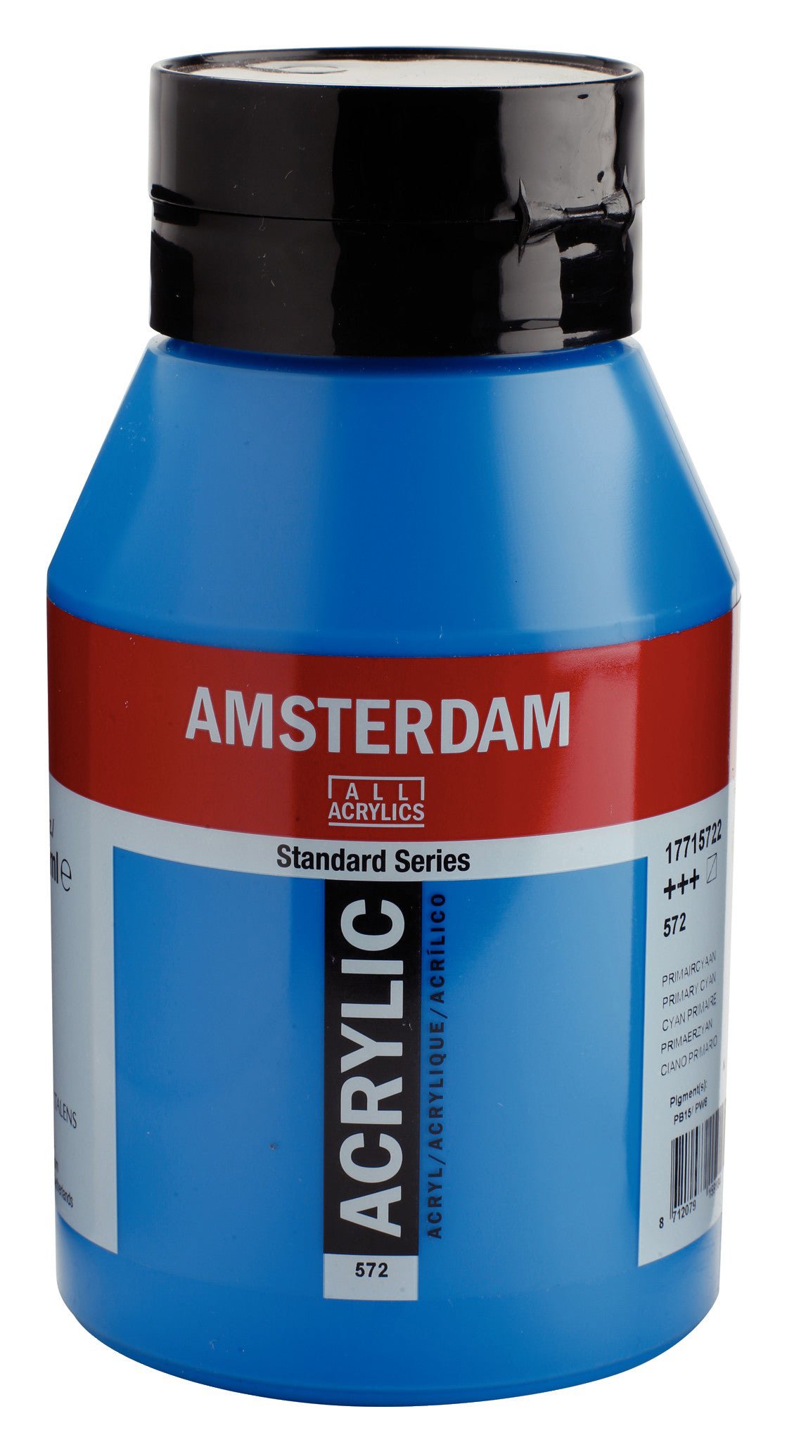 Amsterdam Standard Series Acrylic Jar 1000 ml B Primary Cyan