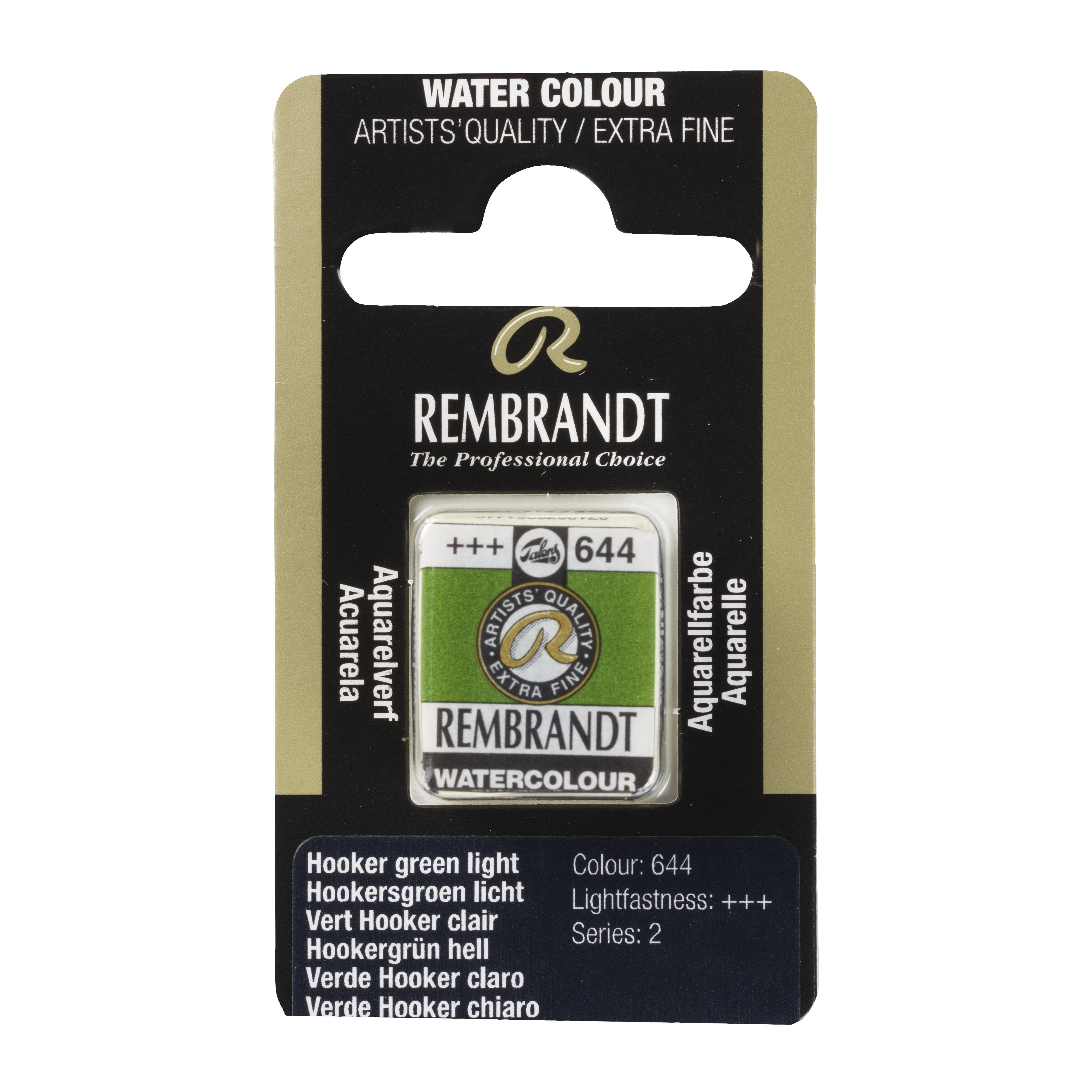 Rembrandt Watercolour Pan G Hooker Green Light 1 piece