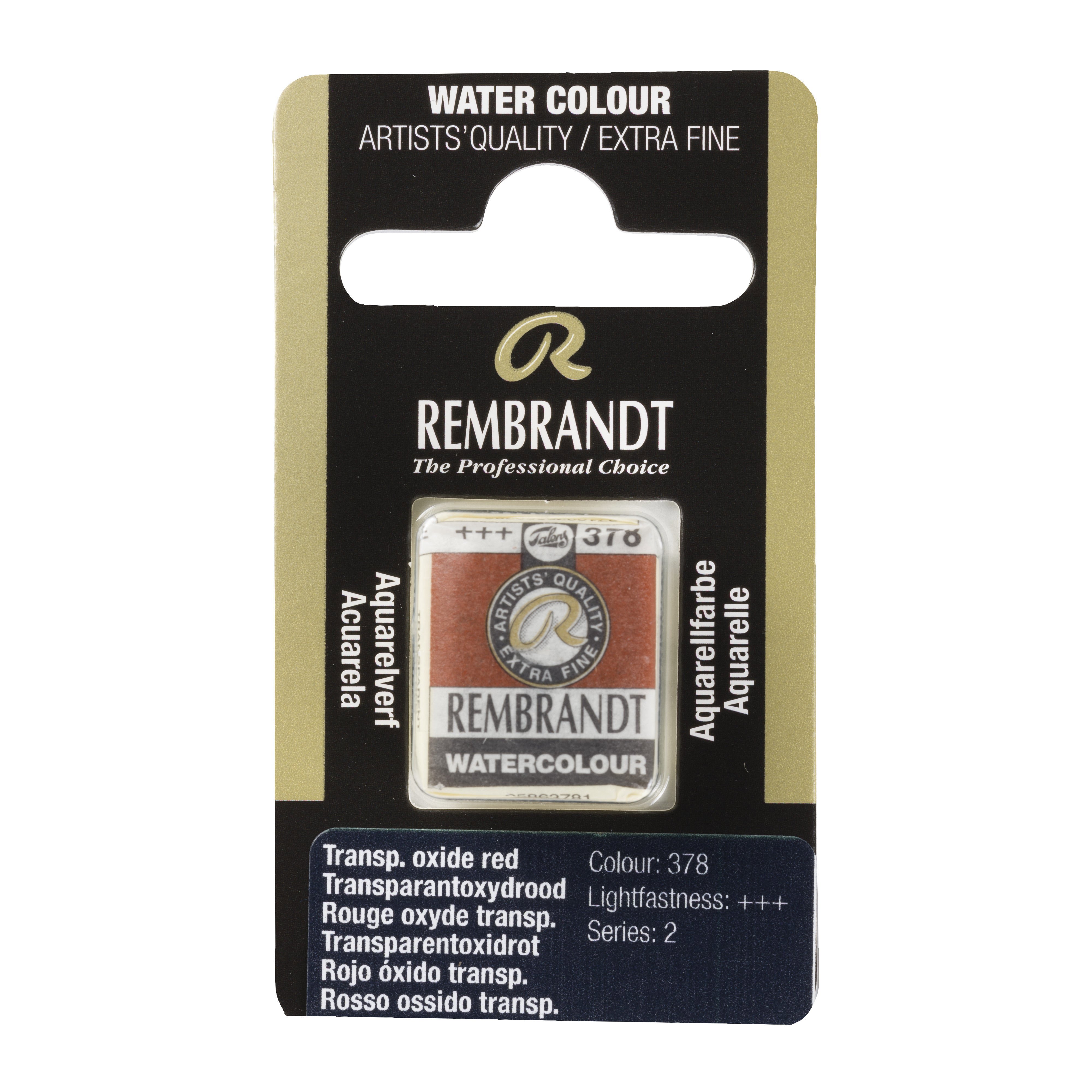 Rembrandt Watercolour Pan B Transparent Oxide Red 1 piece