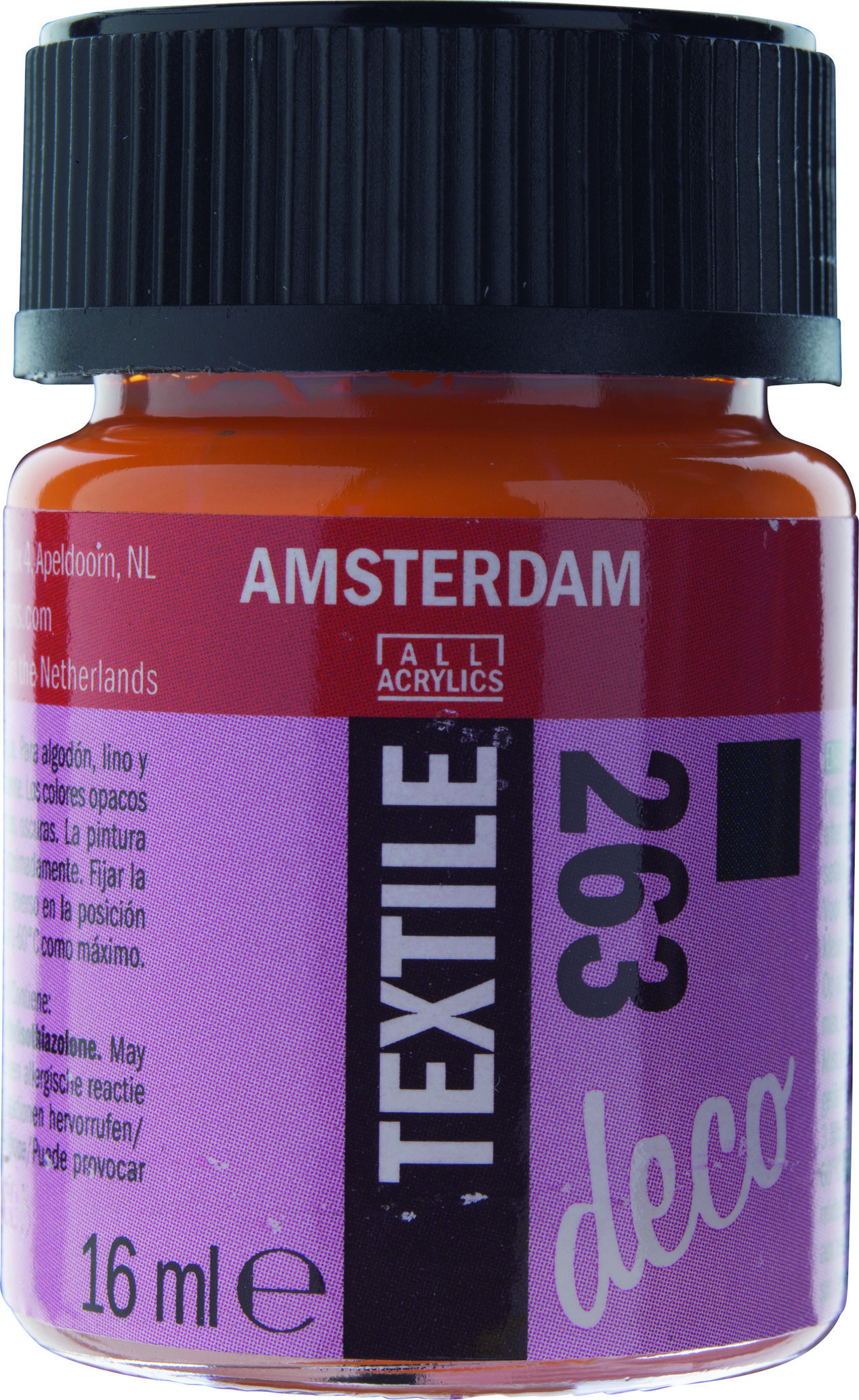 Amsterdam Acrylics Textile Paint Opaque Orange 16ml