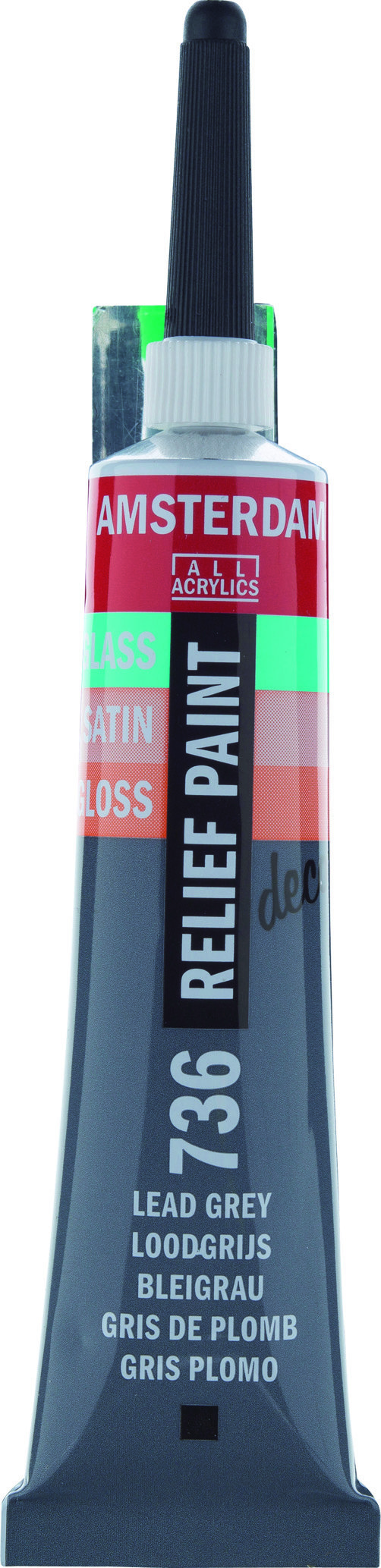 Amsterdam Acrylics Relief Paint Lead Grey 20ml
